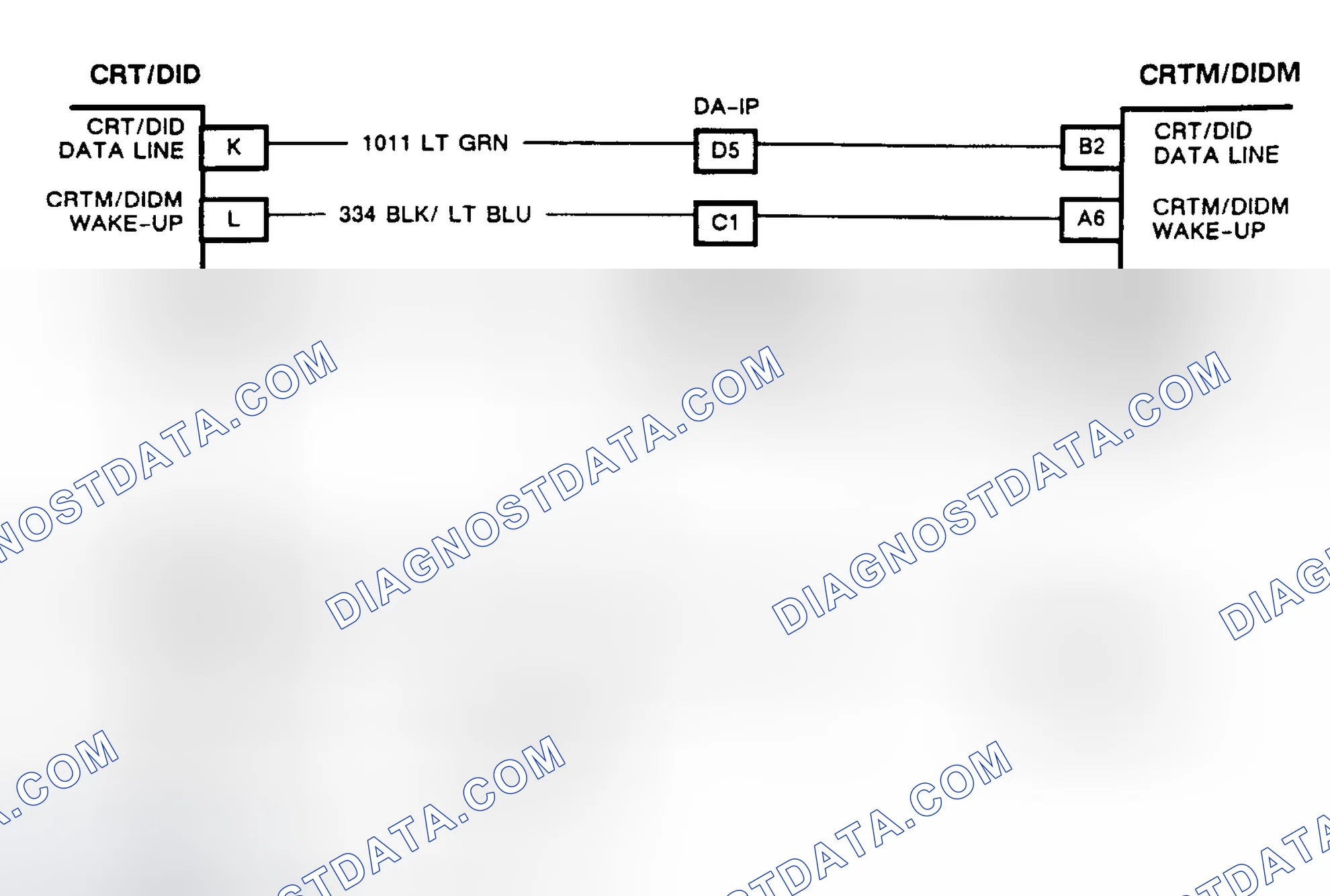Scheme 389: CHART B, COLOR CRT BLANK WITH IGNITION ON (CRT EQUIPPED TORONADO & TROFEO)