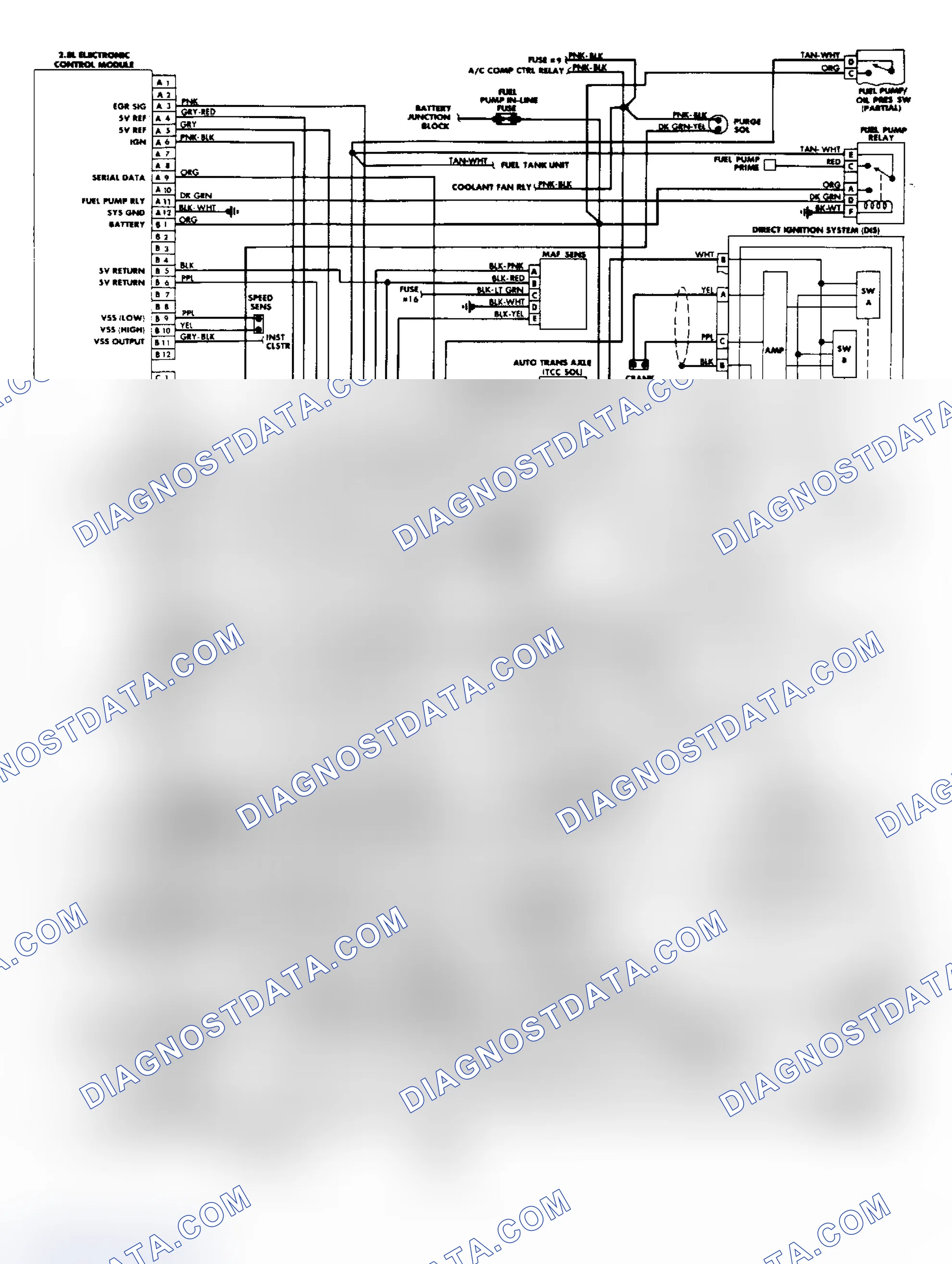 Scheme 20: 1988 Beretta & Corsica 2.8L Fuel Injection Wiring Diagram