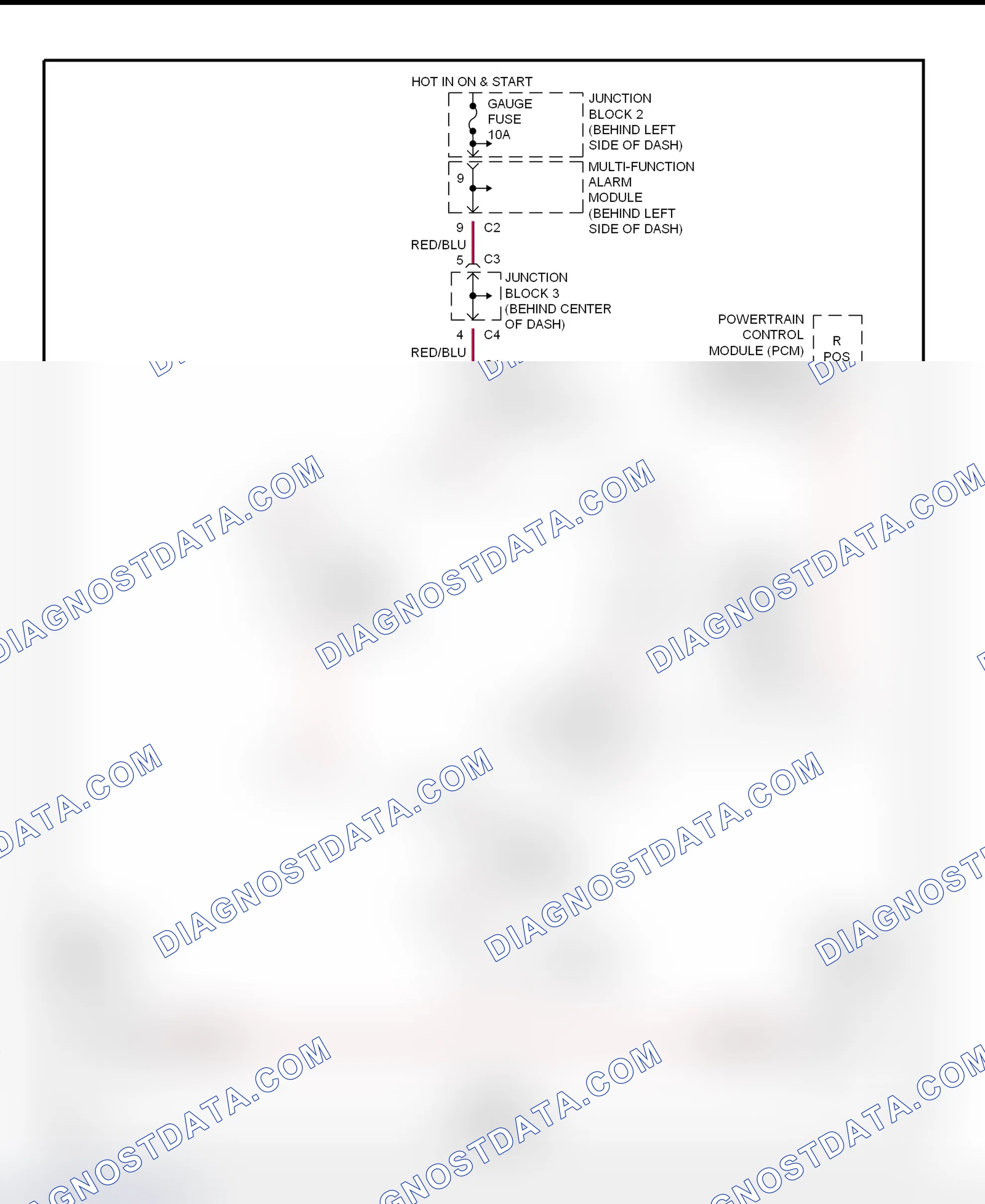 Scheme 66: Back-Up Lights Wiring Diagram (Prizm)
