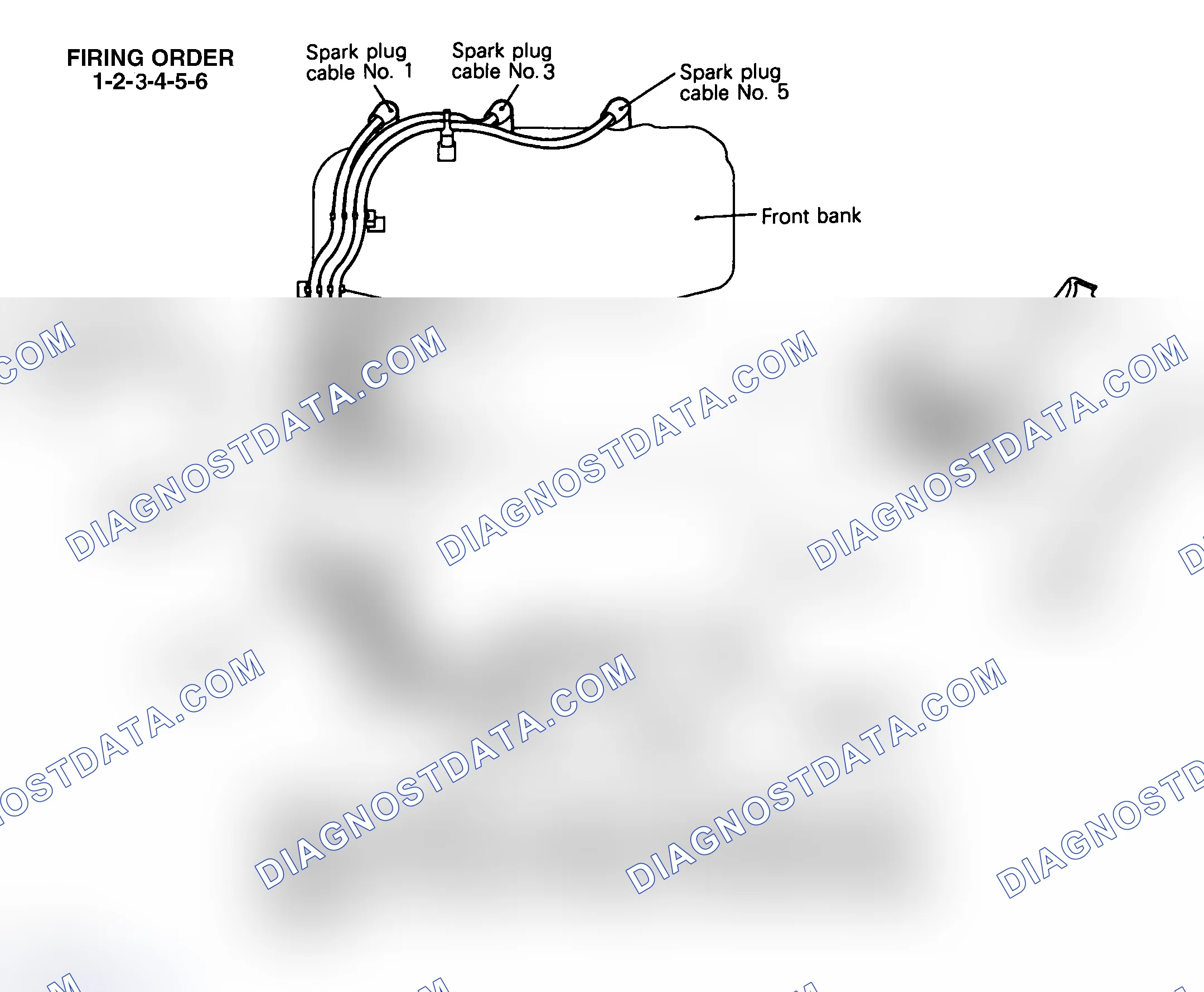 Scheme 1: Firing Order & Plug Wire Routing (Diamante 3.0L SOHC)