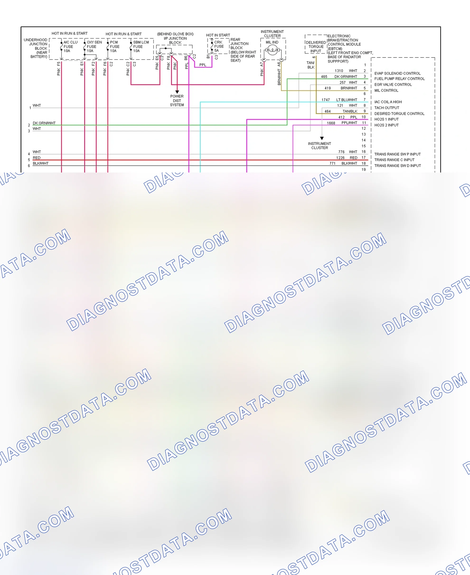 Scheme 153: PCM Wiring Diagram (Park Avenue - 3.8L - 4 Of 4)