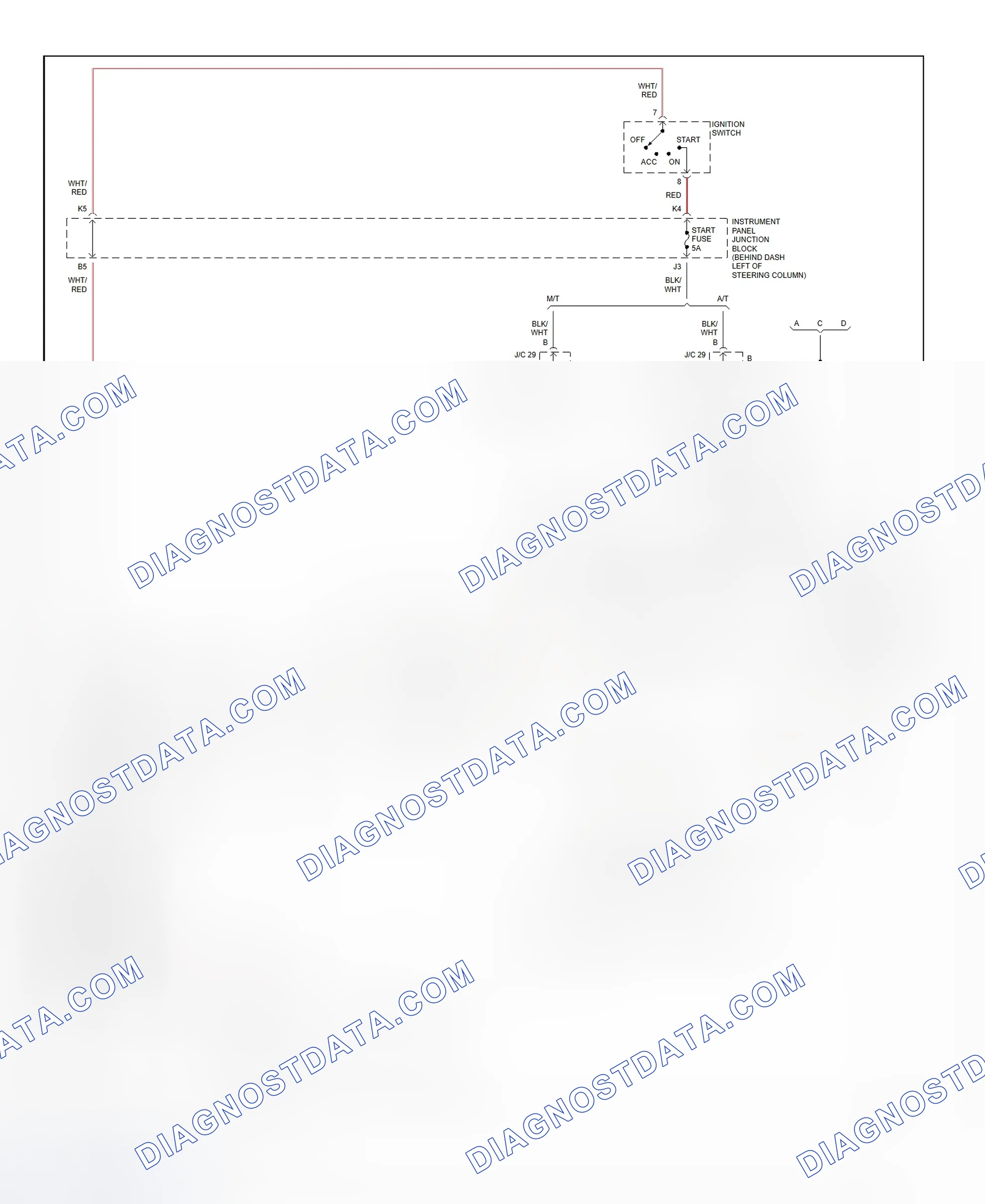 Fig. 25: Starting System Wiring Diagram (Camry)
