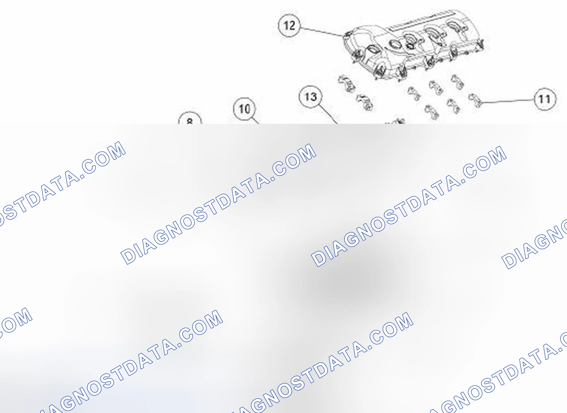 Scheme 664: Engine Upper - LH Cylinder Head