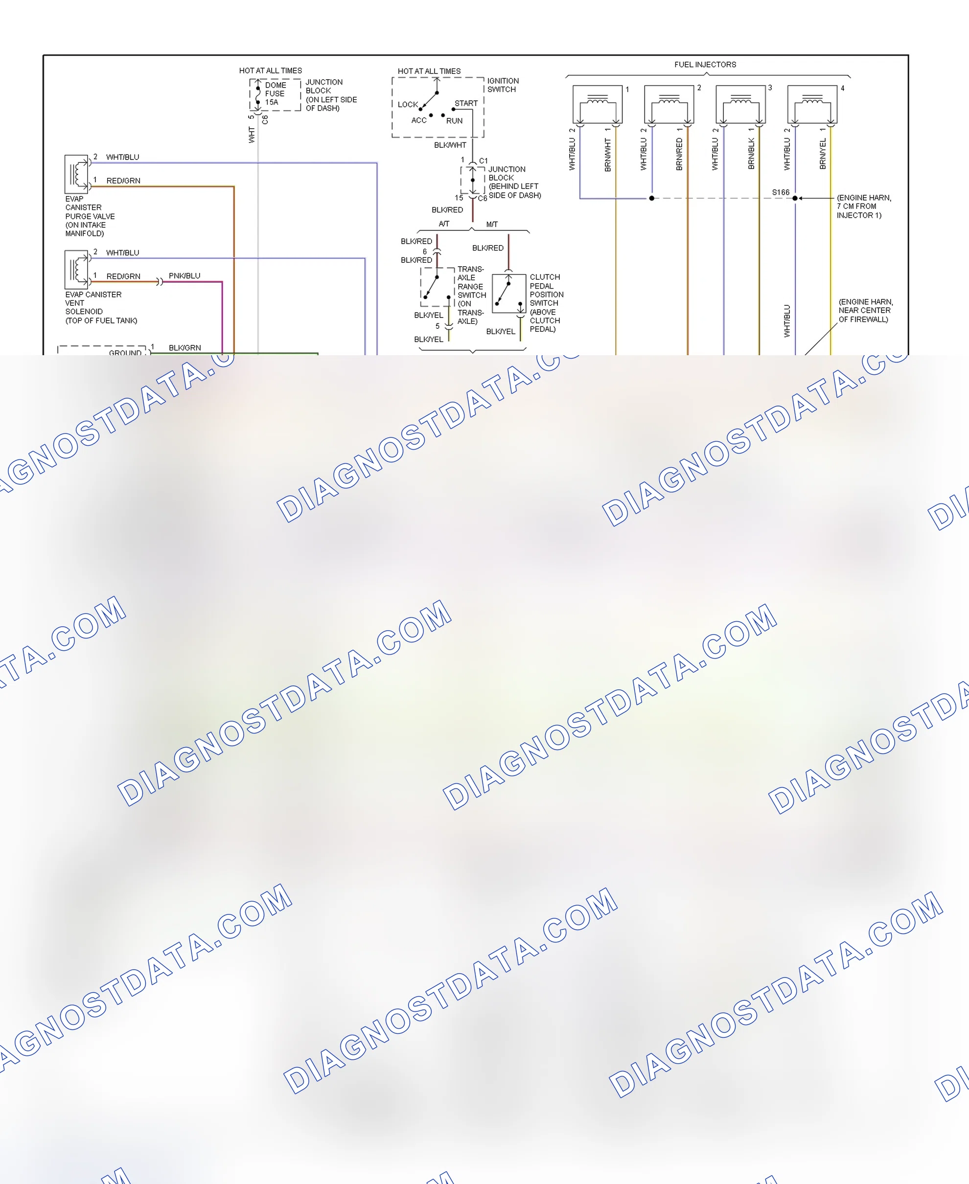 Scheme 143: PCM Wiring Diagram (Metro & Firefly (Canadian) - 1.3L - 1 Of 3)