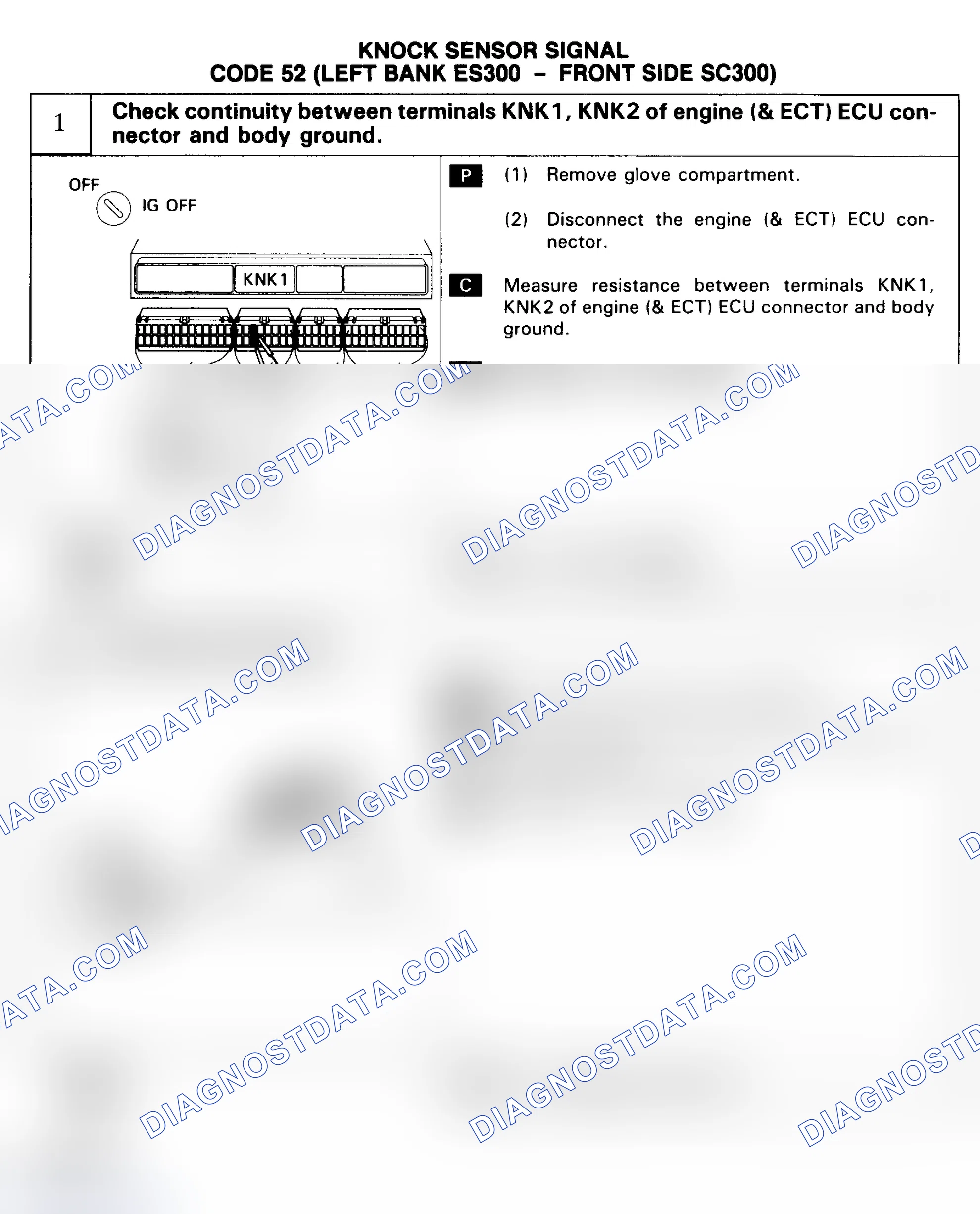 Scheme 40: CODE 52, 53 & 55 - KNOCK SENSOR SIGNAL