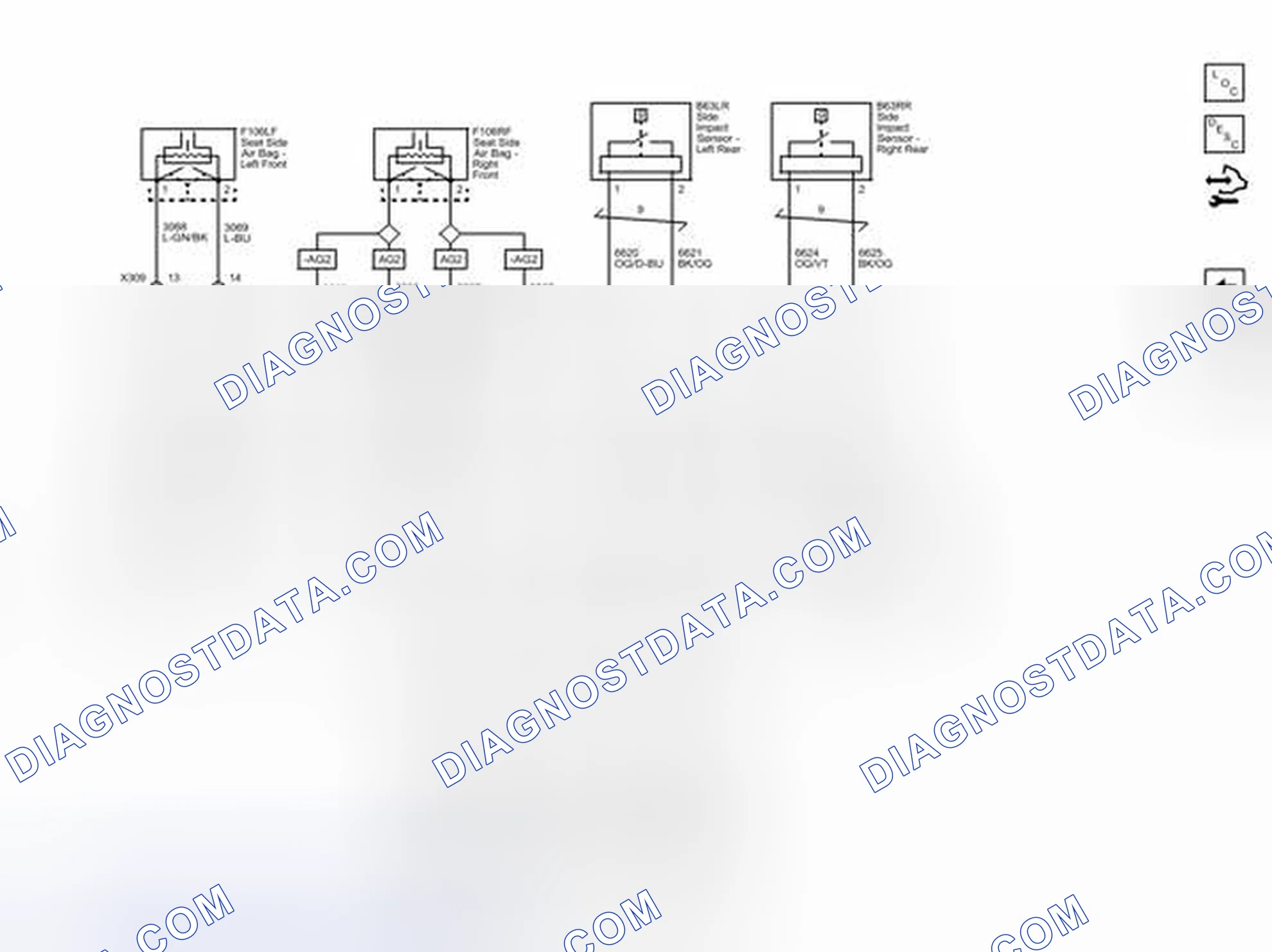 Scheme 3: Rear Side Impact Sensors and Roof Rail Air Bags