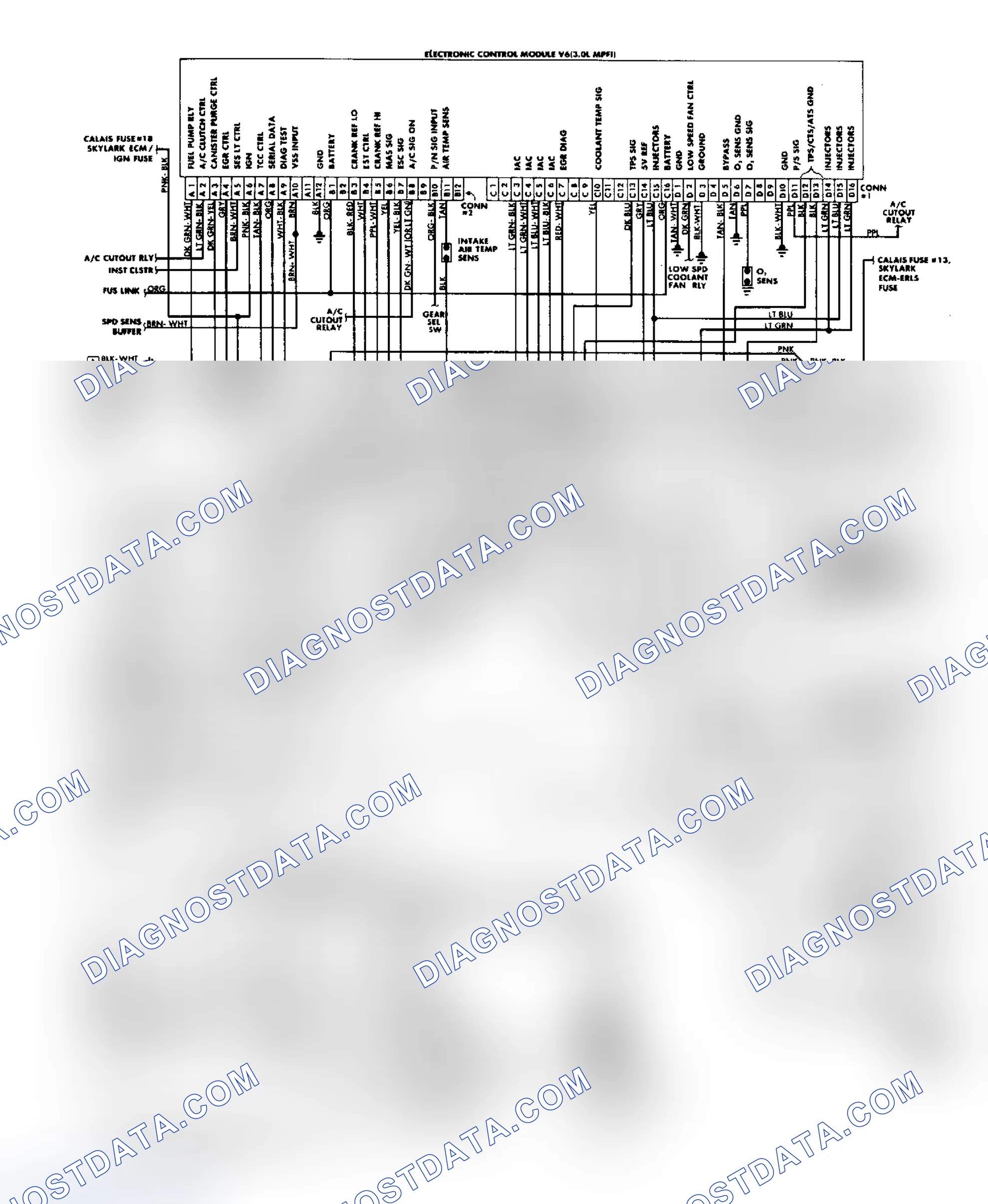 Scheme 240: Port Fuel Injection Wiring Diagram (3.0L "N" Body)