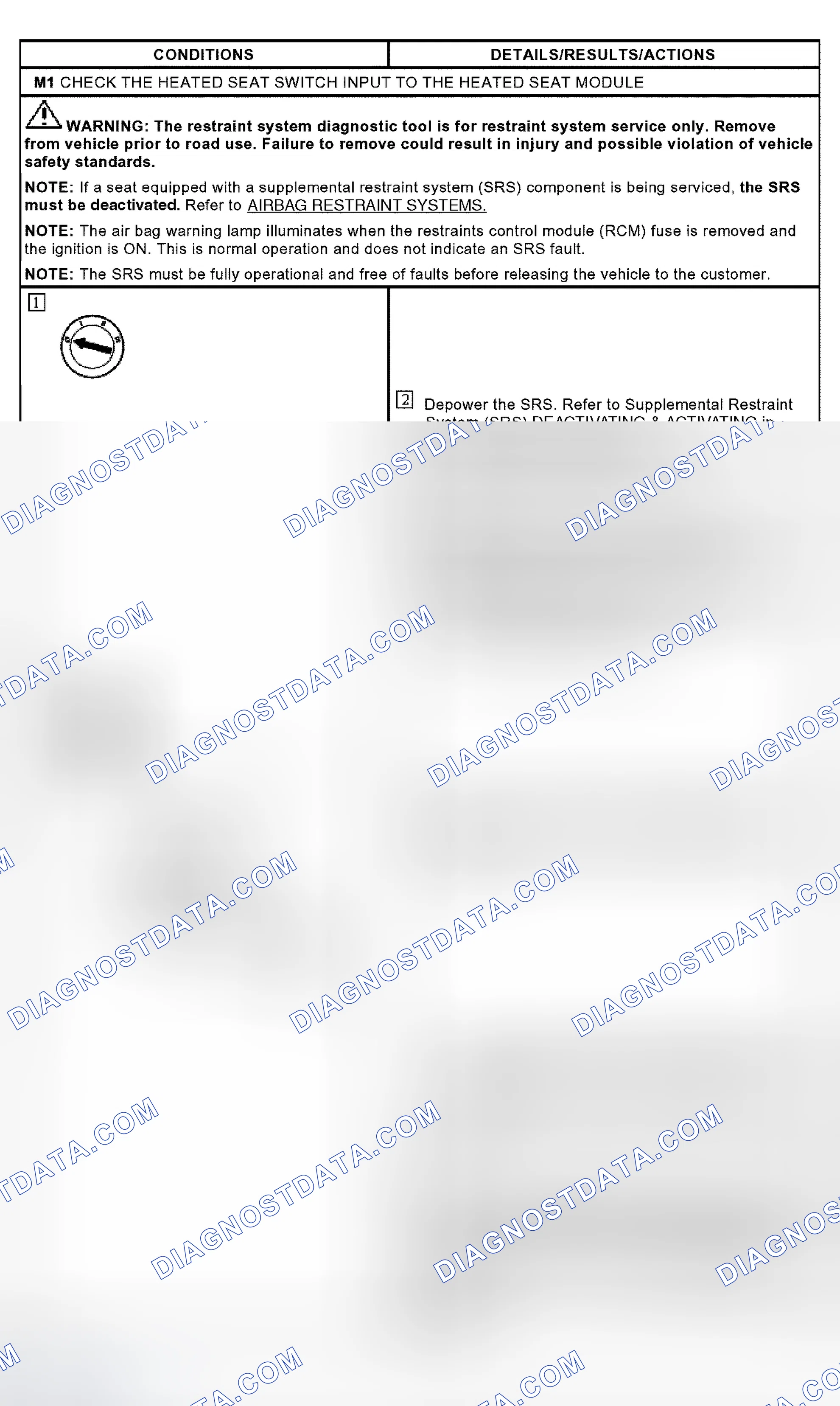 Scheme 105: PINPOINT TEST M: THE PASSENGER HEATED SEAT IS INOPERATIVE - DOES NOT OPERATE IN LOW