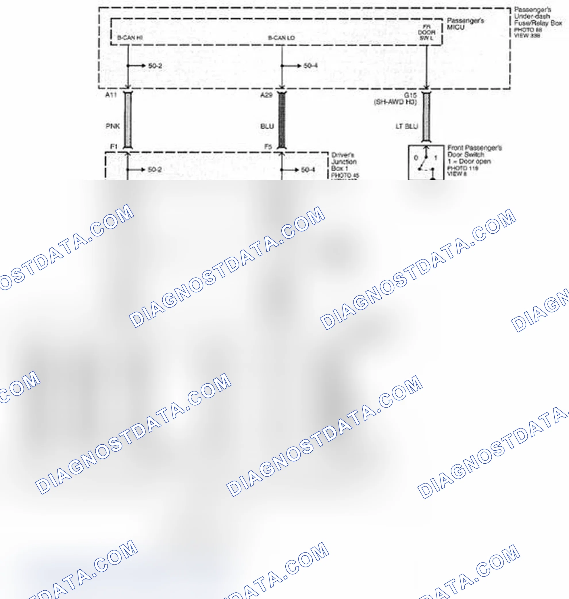 Scheme 371: Moonroof Circuit Diagram - Keyless Access (Page 122-2)