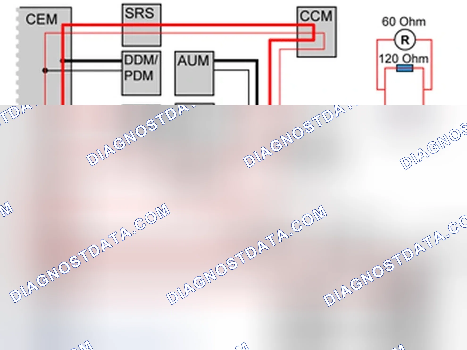 Scheme 1583: RESISTANCE MEASUREMENT IN LOW-SPEED NET LS CAN (LOW SPEED), EXAMPLE