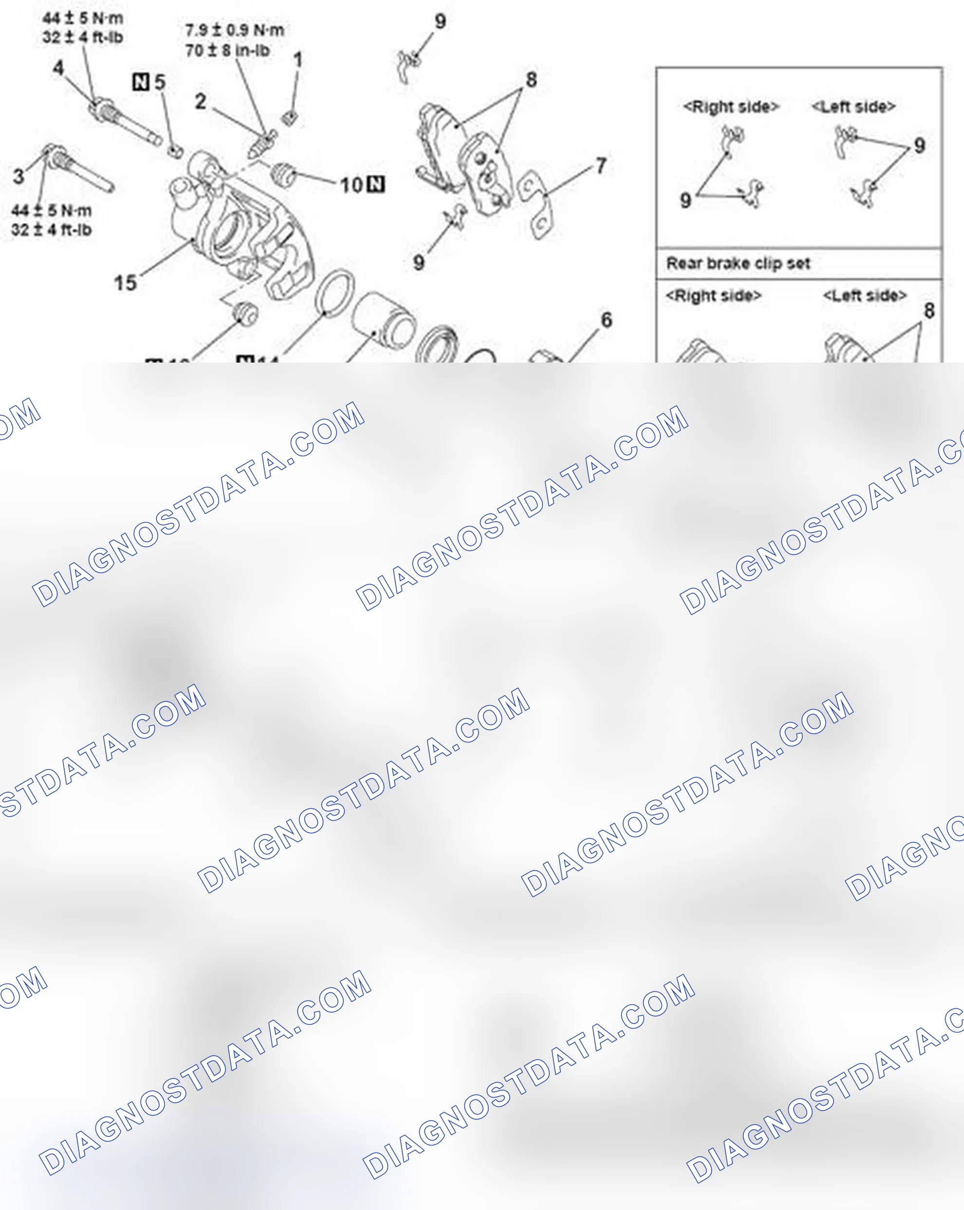 Scheme 70: DISASSEMBLY AND ASSEMBLY < 14-INCH REAR DISC BRAKE >