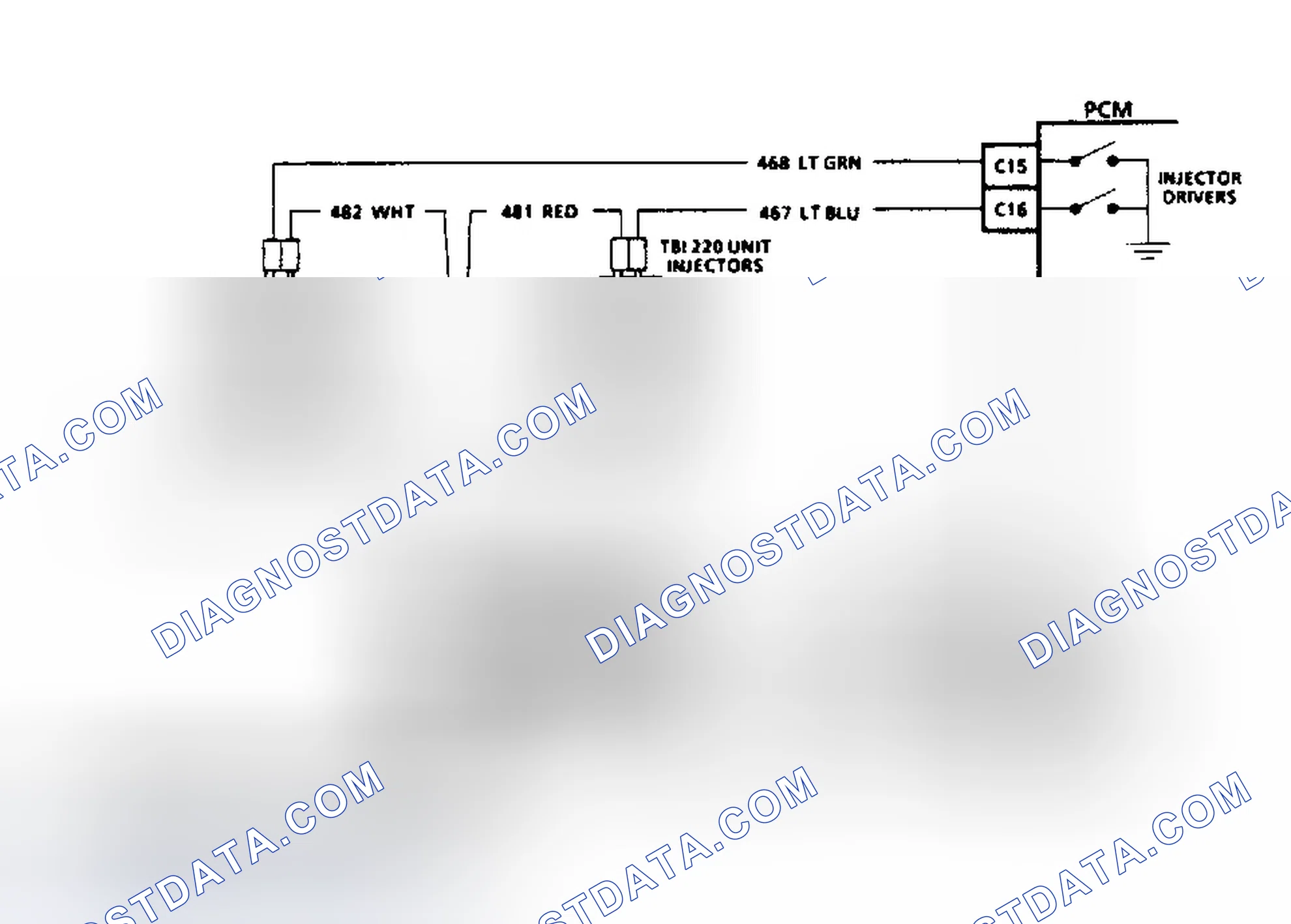Scheme 12: HEI Ignition & Injector Circuits (2.8L, 4.3L TBI, 5.0L, 5.7L & 7.4L With 4L80-E Transmission)
