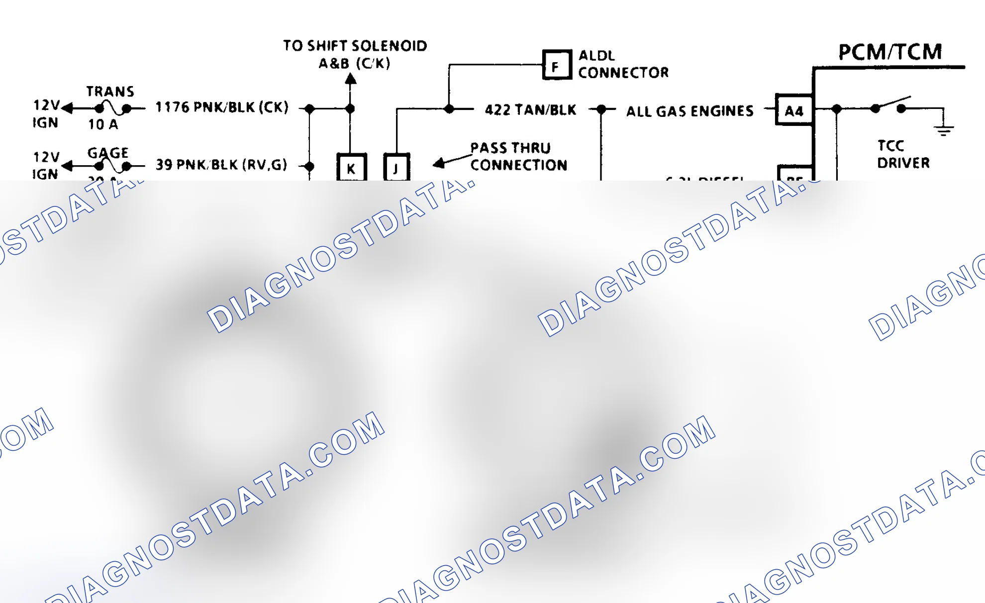 Scheme 283: CODE 39, TORQUE CONVERTER CLUTCH STUCK IN "OFF" POSITION - LT. TRUCK