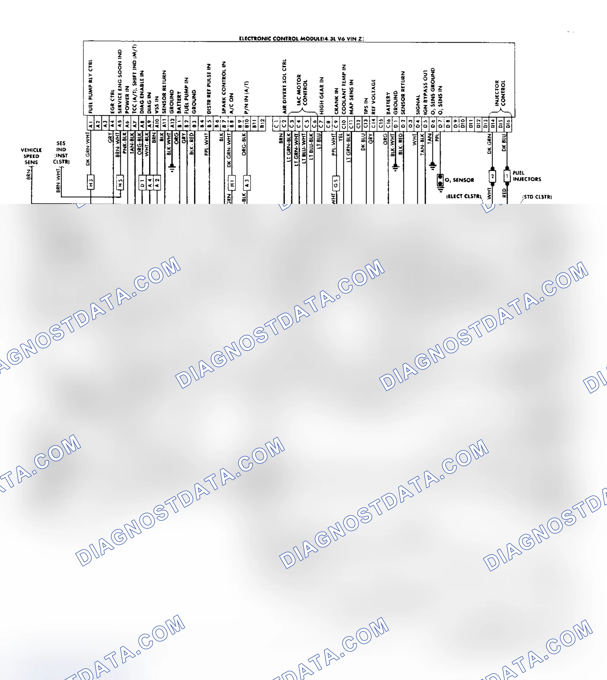 Scheme 157: "M" Series: Astro & Safari (4.3L) Wiring Diagram