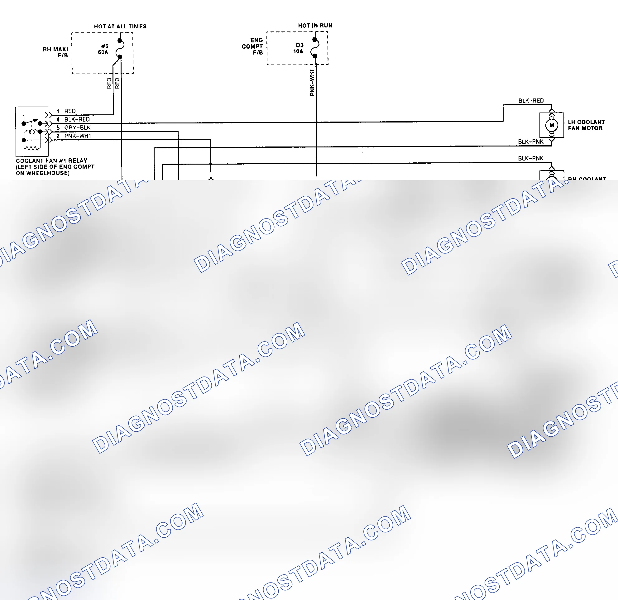 Scheme 10: Cooling Fan Circuit Wiring Diagram (Eldorado & Seville)
