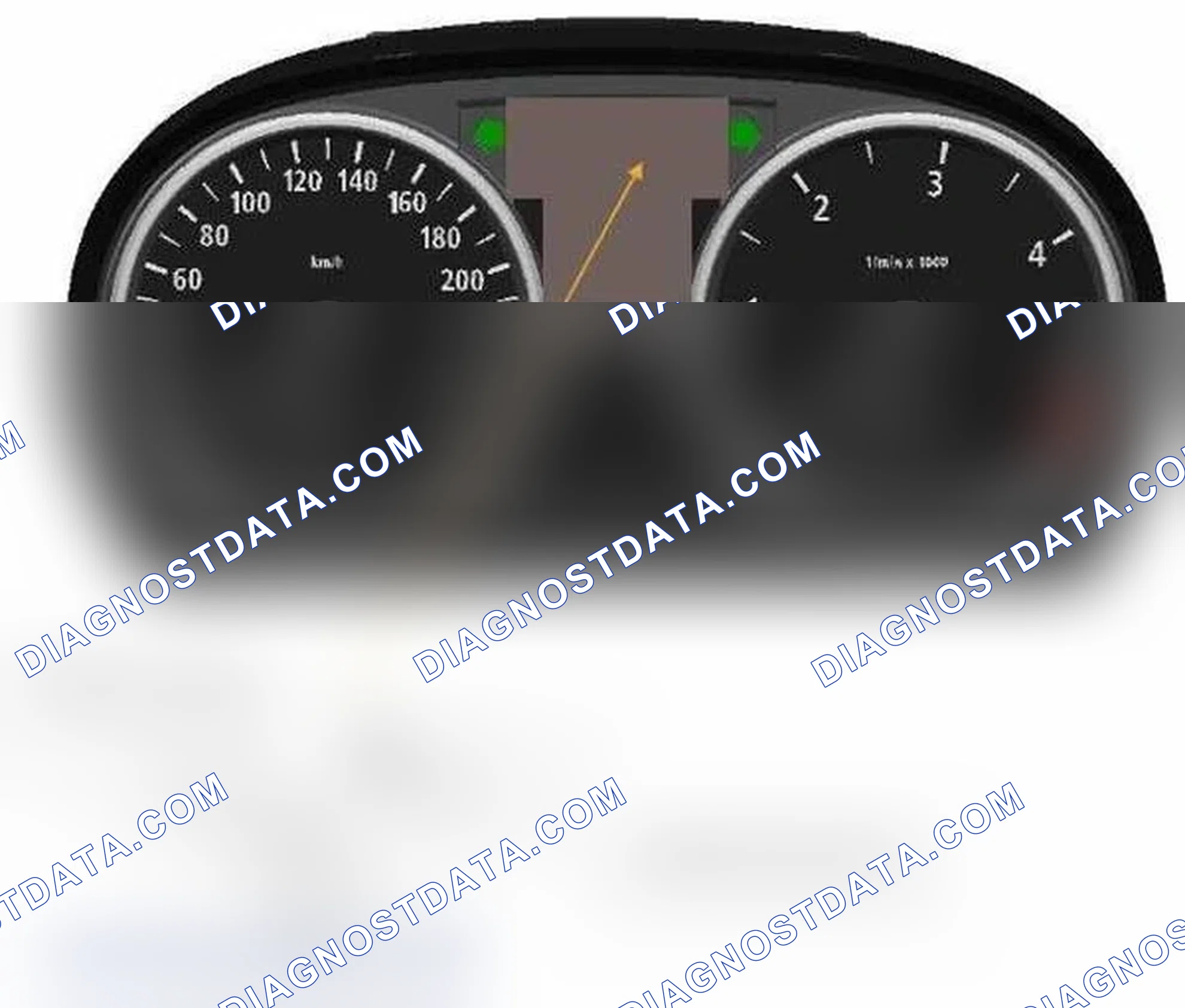 Scheme 49: Drawing and Location of the Malfunction Indicator Light for following models