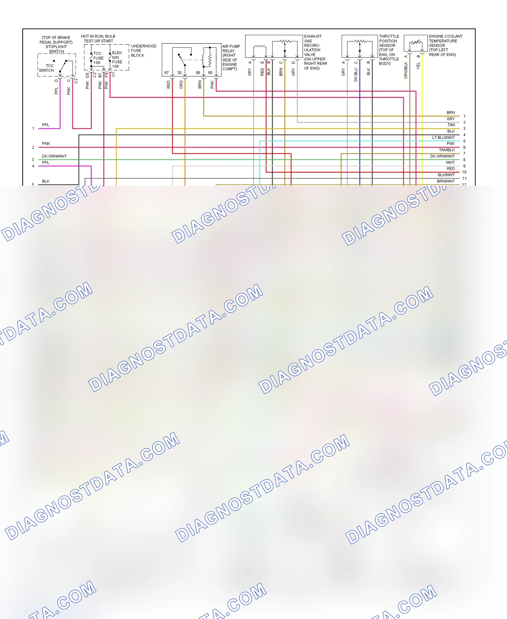 Scheme 184: PCM Wiring Diagram (Montana, Silhouette & Venture - 3.4L - 3 Of 4)