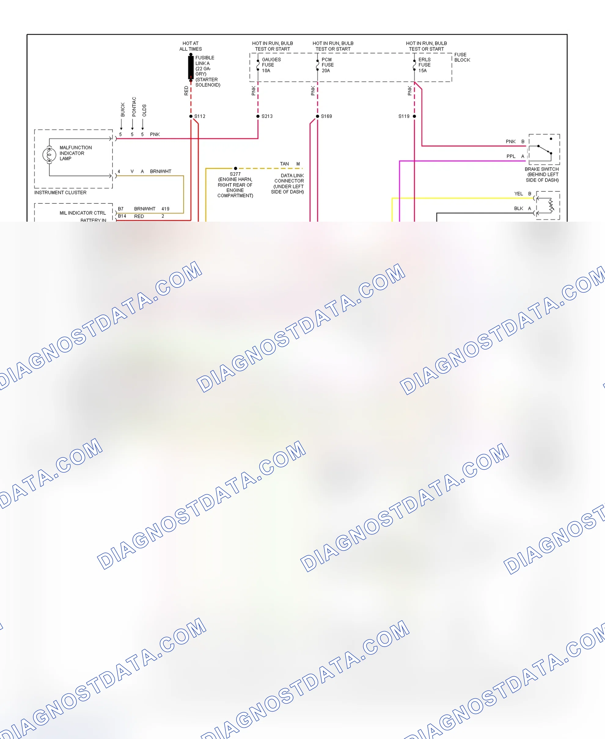 Scheme 184: 1995 "N" Body - 3.1L (Achieva, Grand Am & Skylark) Schematic