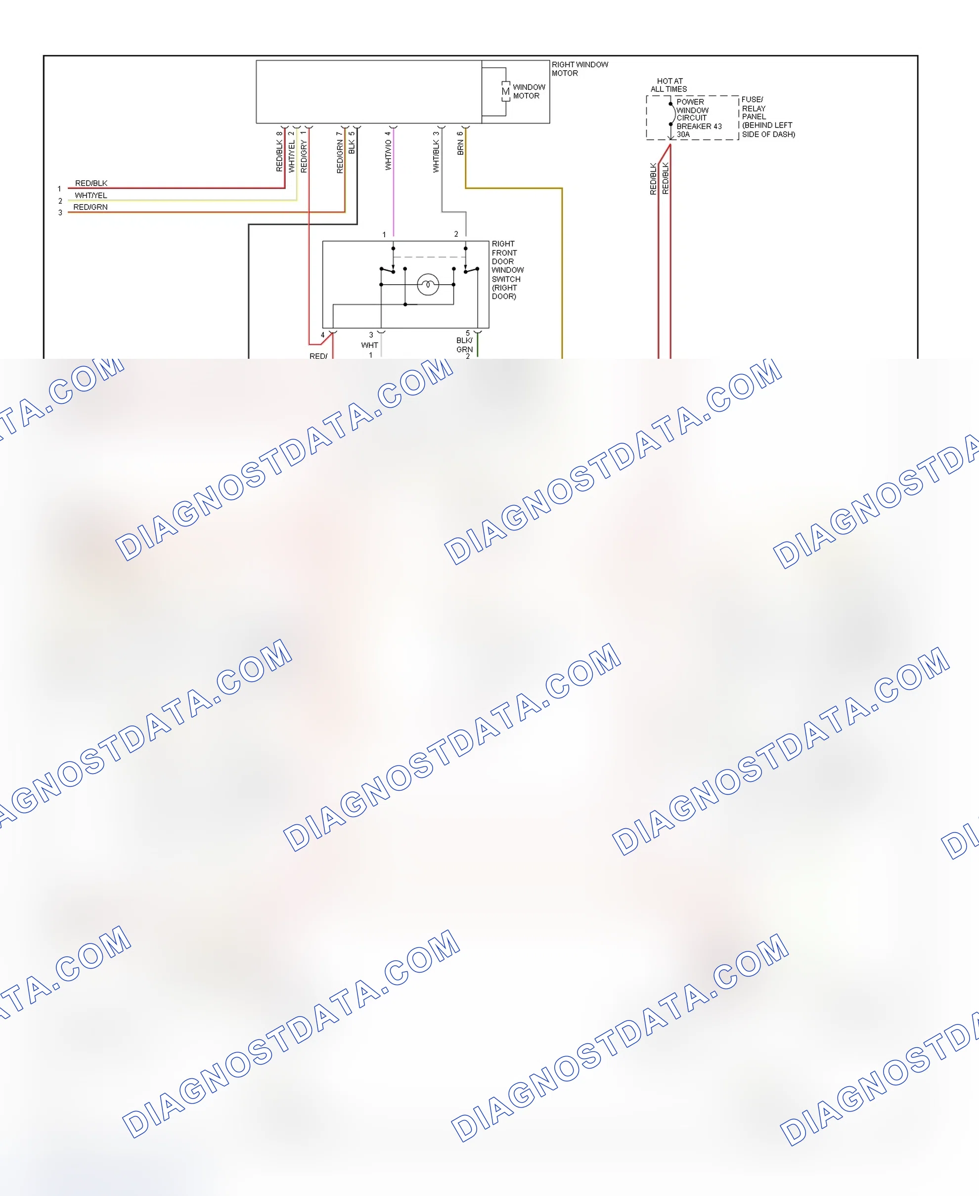 Scheme 10: Power Window System Wiring Diagram (A4 - 2 Of 2)