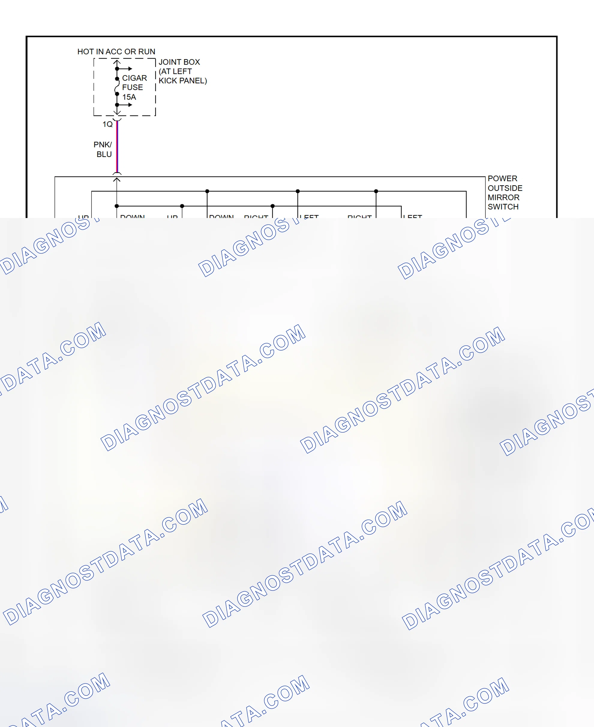 Scheme 2: Power Mirror System Wiring Diagram (MPV)