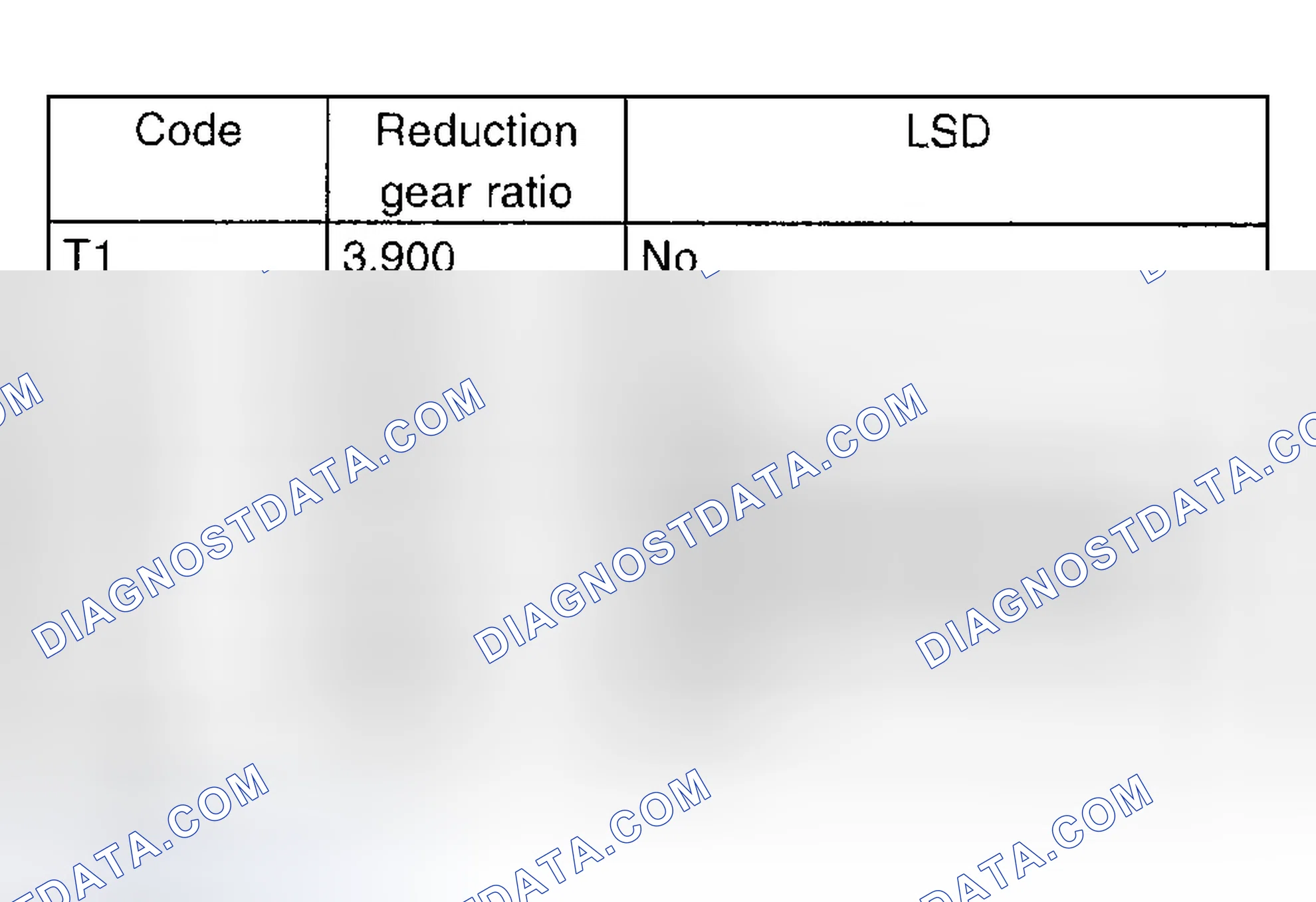 Scheme 9: Rear Differential 2 Identification Chart