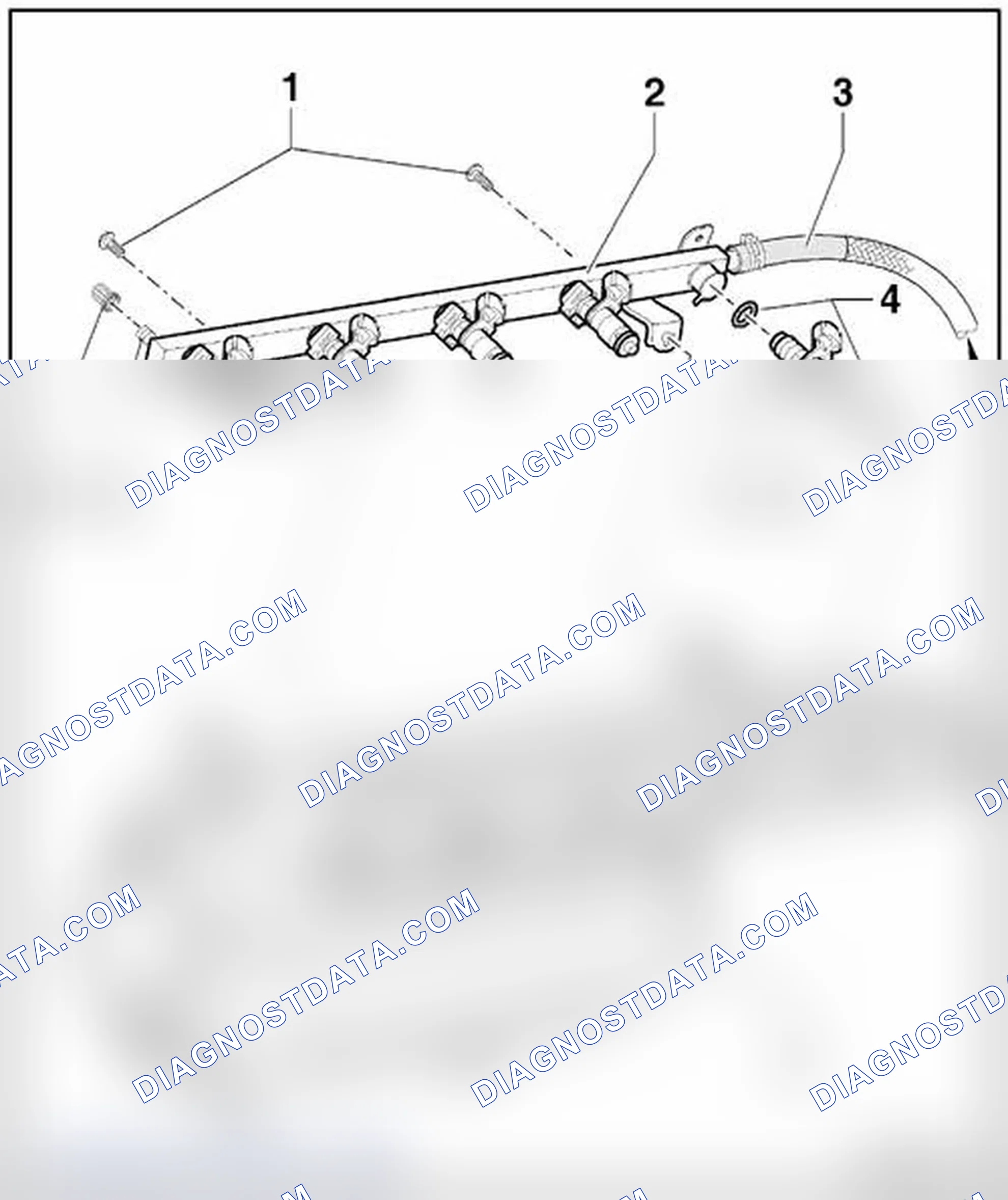 Scheme 7: FUEL RAIL AND INJECTORS ASSEMBLY OVERVIEW
