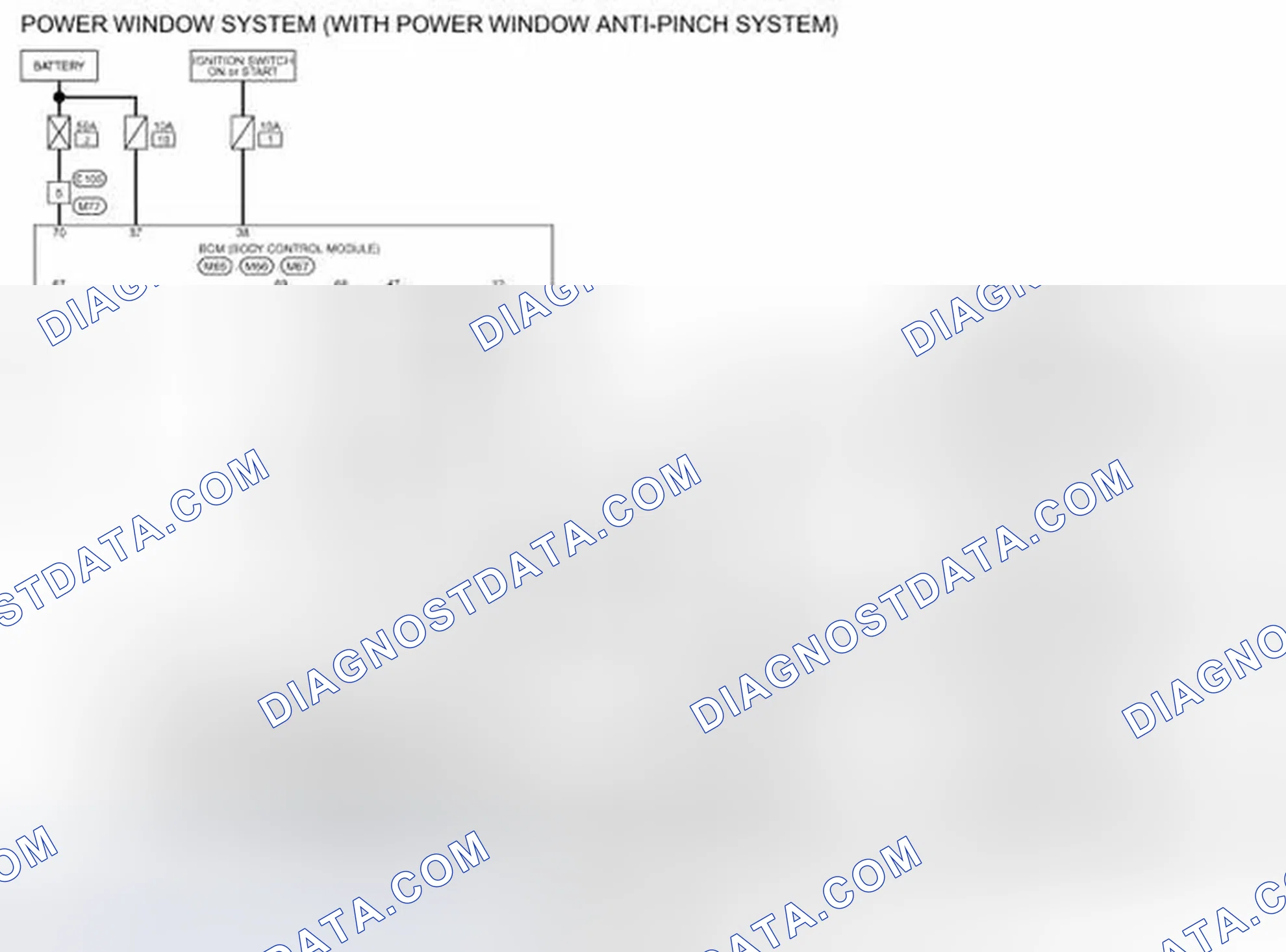 Scheme 25: Wiring Diagram - POWER WINDOW CONTROL SYSTEM (WITH POWER WINDOW ANTI-PINCH SYSTEM)