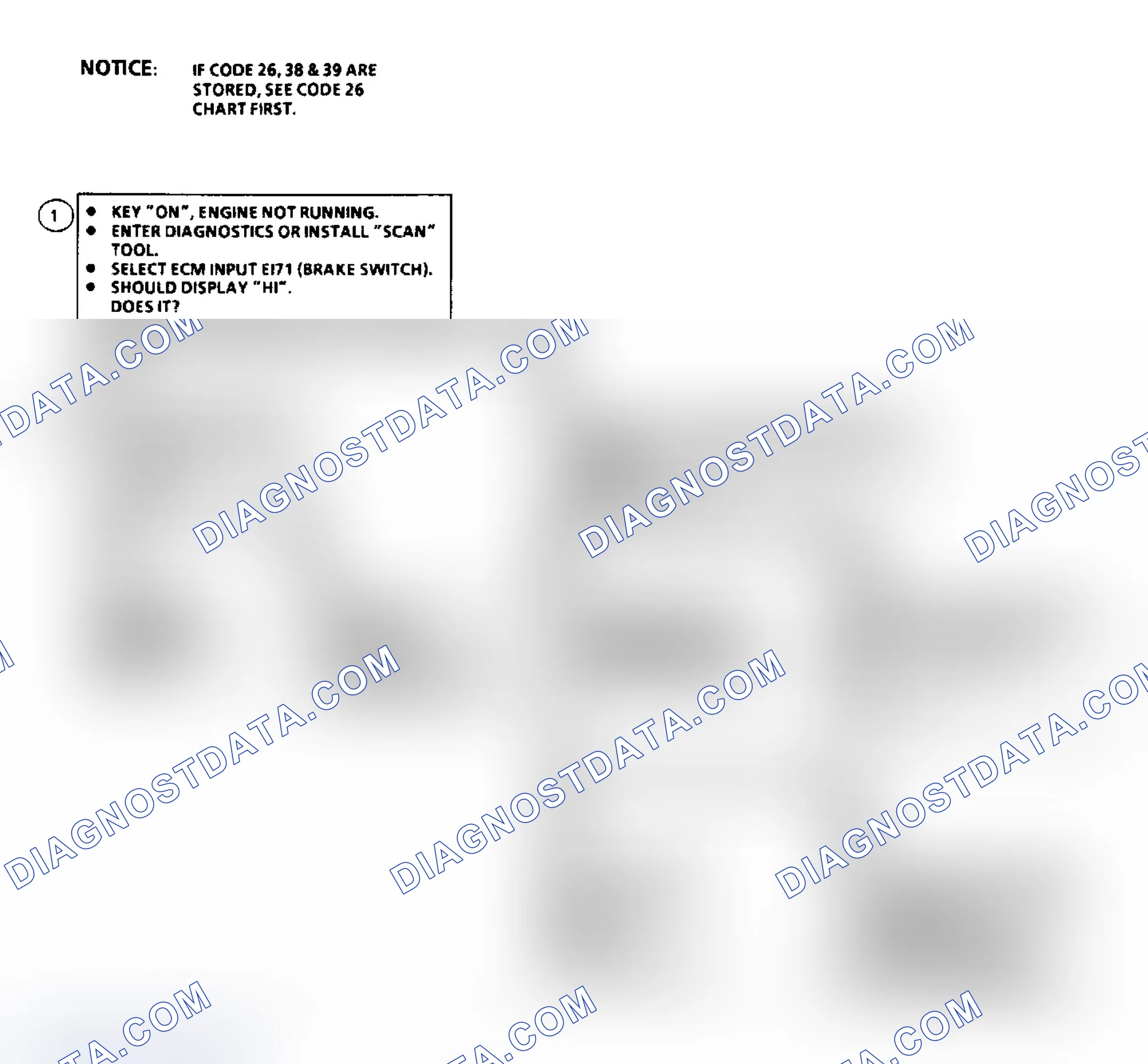 Scheme 181: Code E038: Flow Chart Brake Switch Circuit