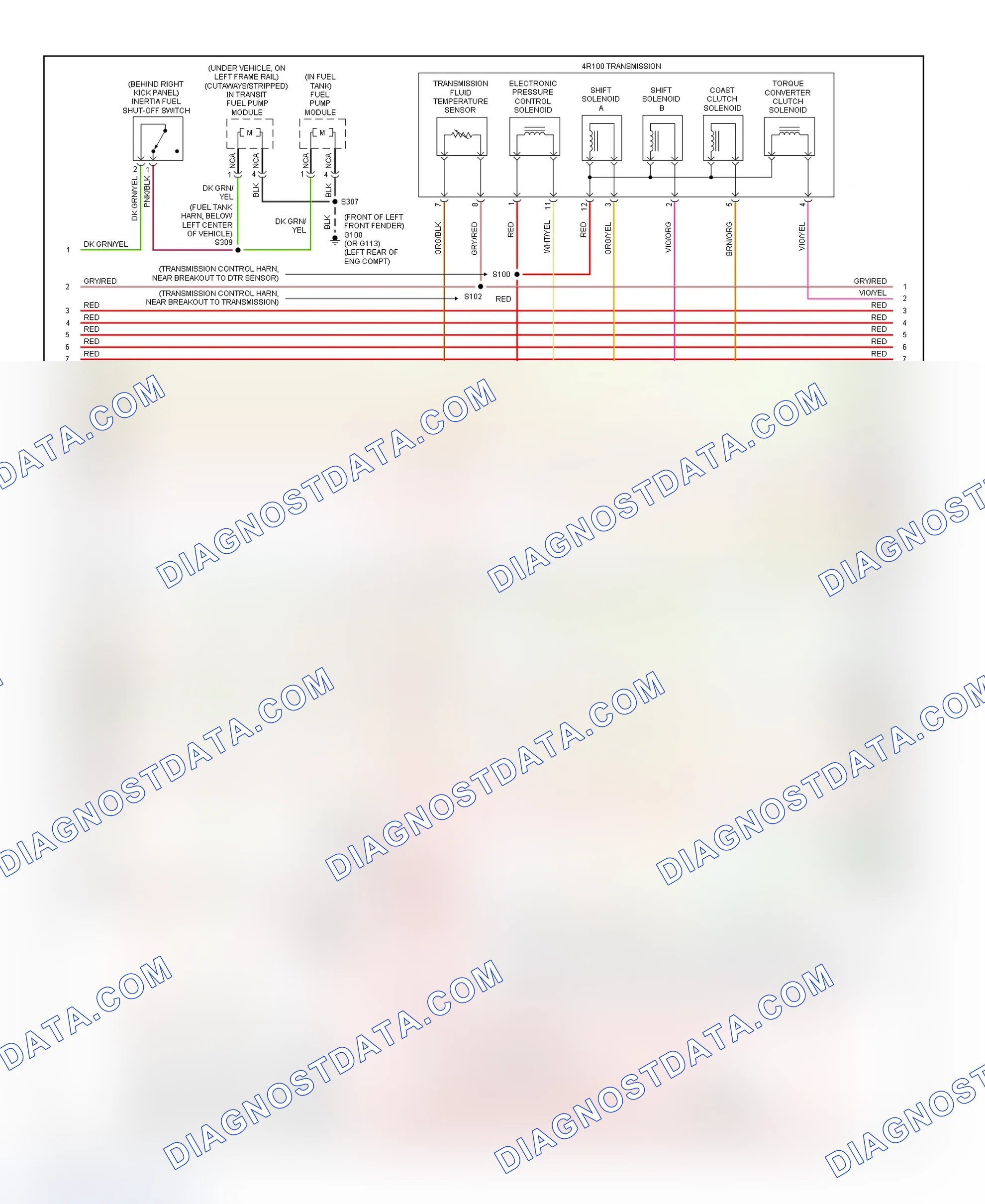 Scheme 43: PCM Wiring Diagram (Econoline - E350 & E450 Super Duty - 6.8L - 3 Of 4)