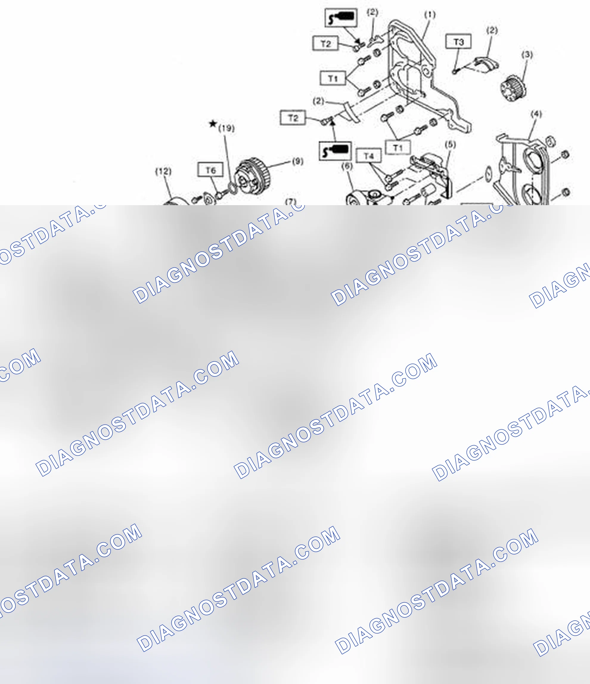 Scheme 274: Exploded View Of Timing Belt Components With Torque Specifications