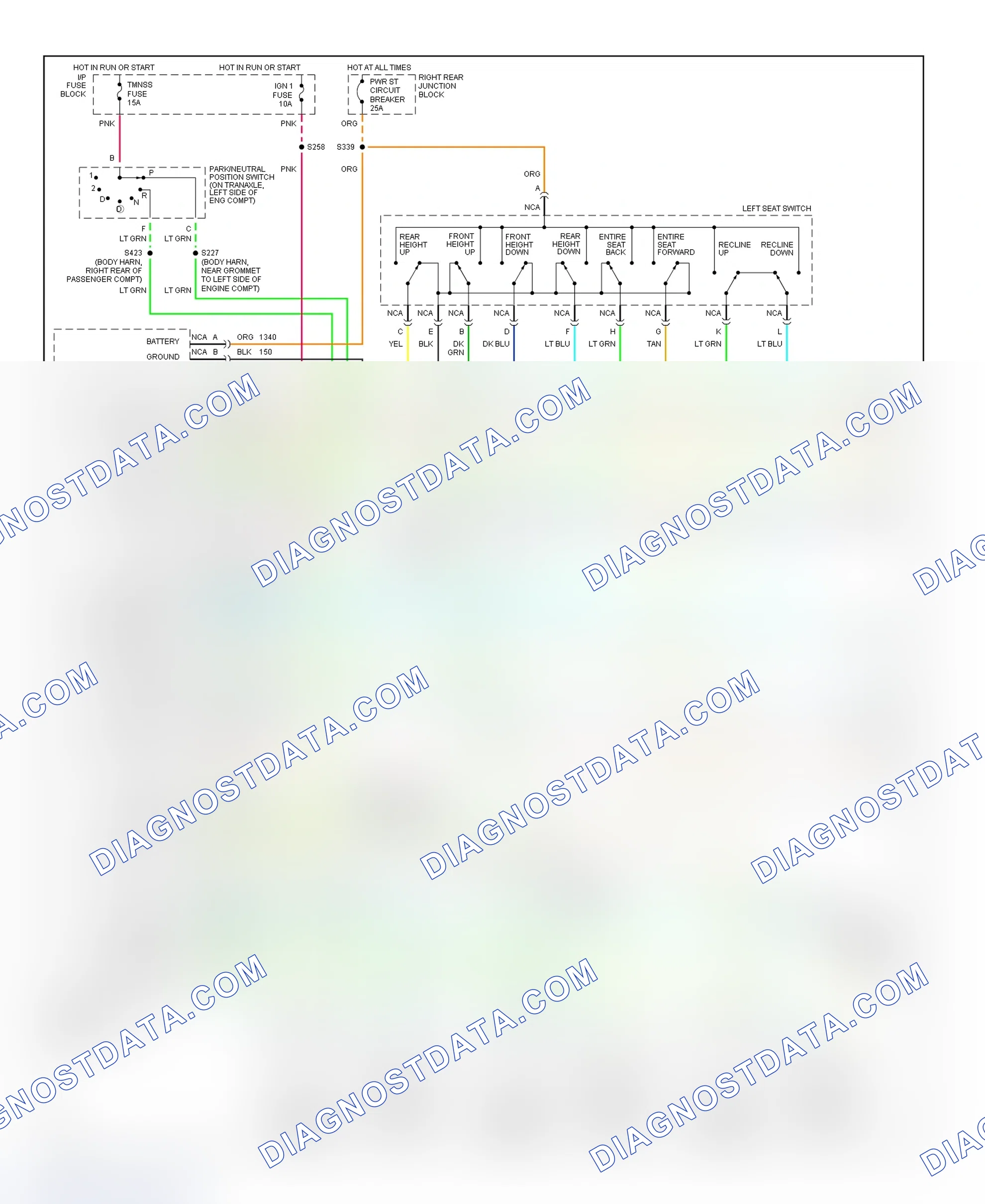 Scheme 12: Memory System Wiring Diagram (Riviera 1 Of 2)