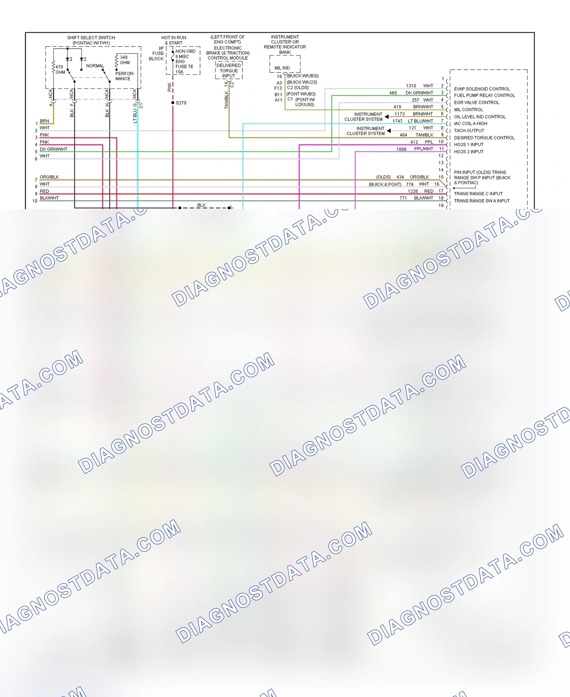 Scheme 22: PCM Wiring Diagram (Bonneville, Eighty Eight, LeSabre & LSS - 3.8L - 4 Of 4)