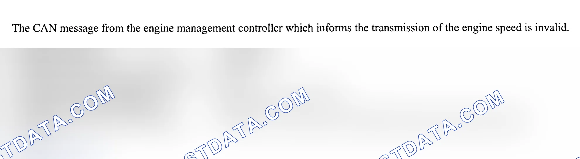 Scheme 113: FAULT CODE 35: CAN MESSAGE N-MOT INVALID, INDICATED BY F-N-MOT/CAN MESSAGE: ENGINE SPEED INVALID