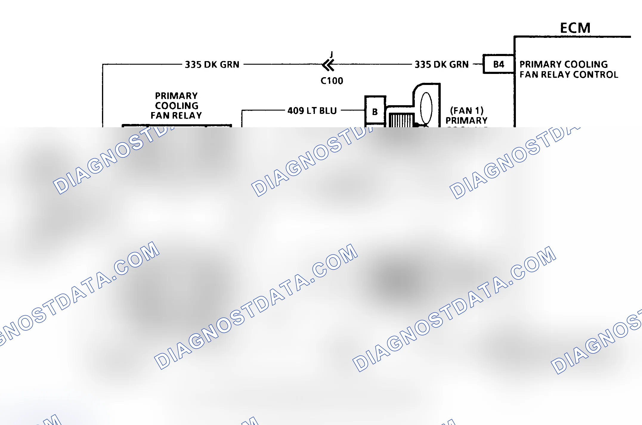 Scheme 57: Chart C-12 Schematic (5.7L VIN P - "F" Body) Cooling Fan Circuit Diagnosis