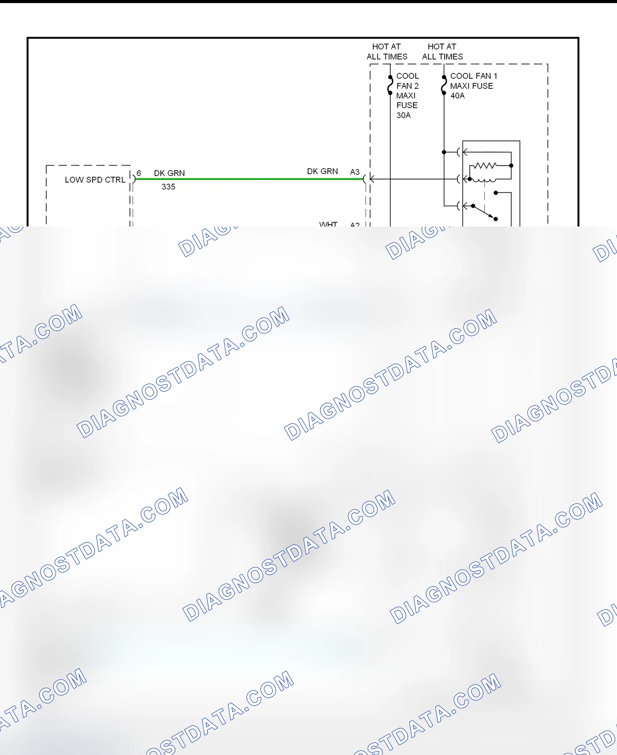 Scheme 34: Cooling Fan System Wiring Diagram (1999 Intrigue)