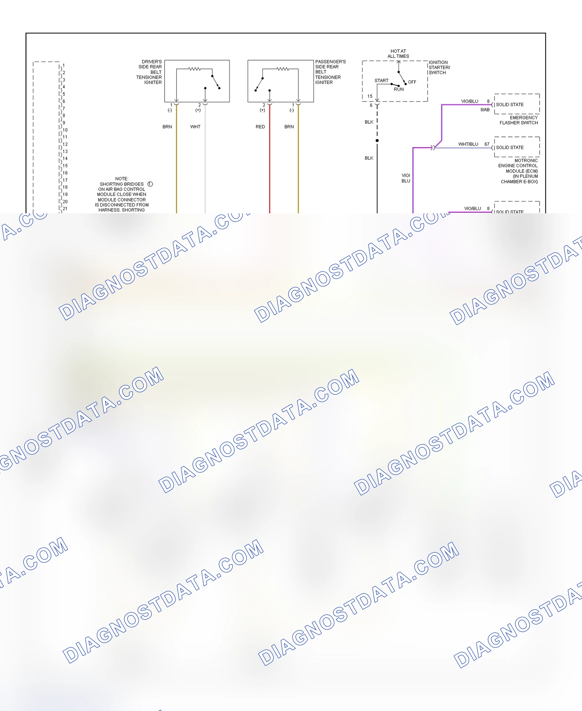 Scheme 17: Air Bag System Wiring Diagram (A8-1 Of 2)