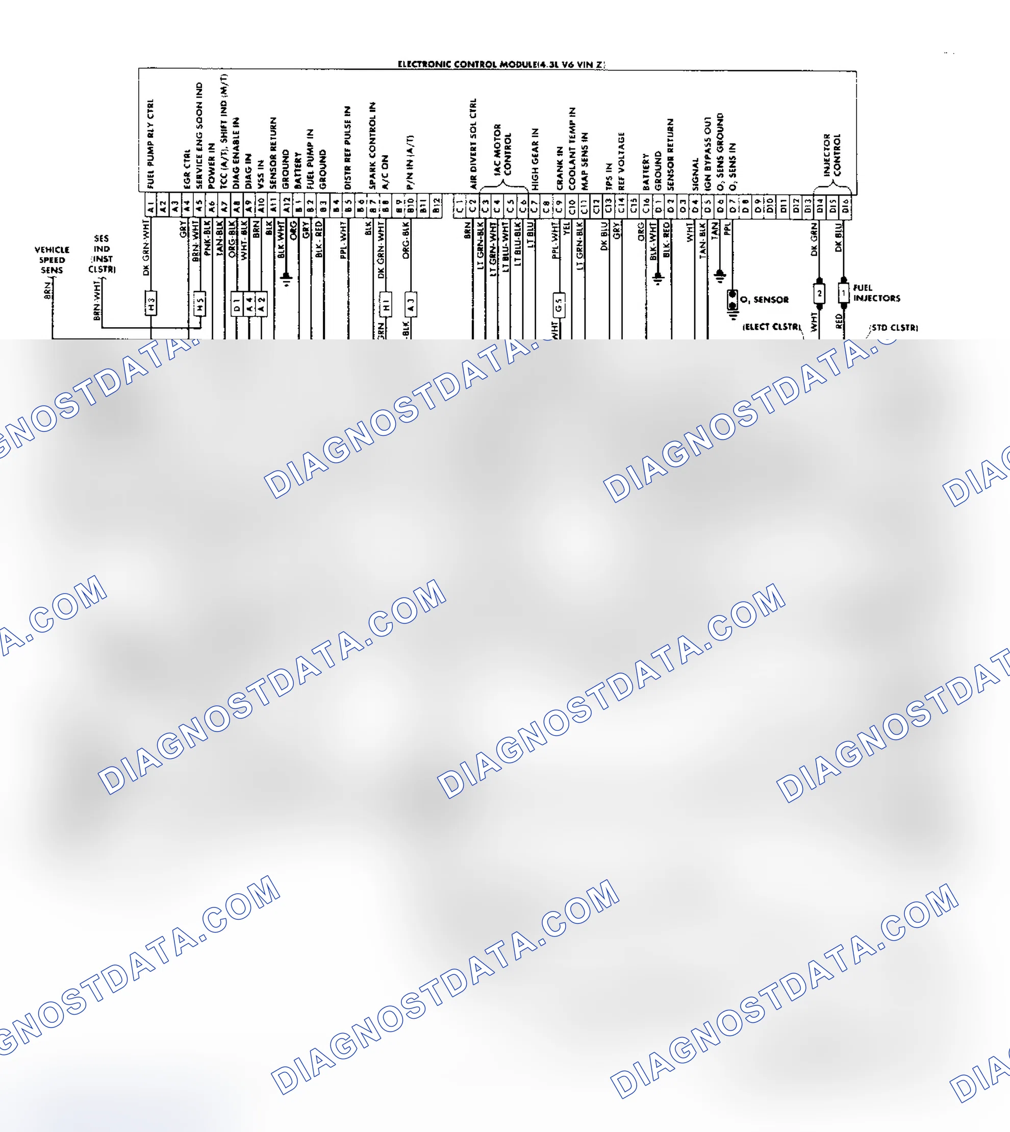 Scheme 180: "M" Series: Astro & Safari (4.3L) Wiring Diagram