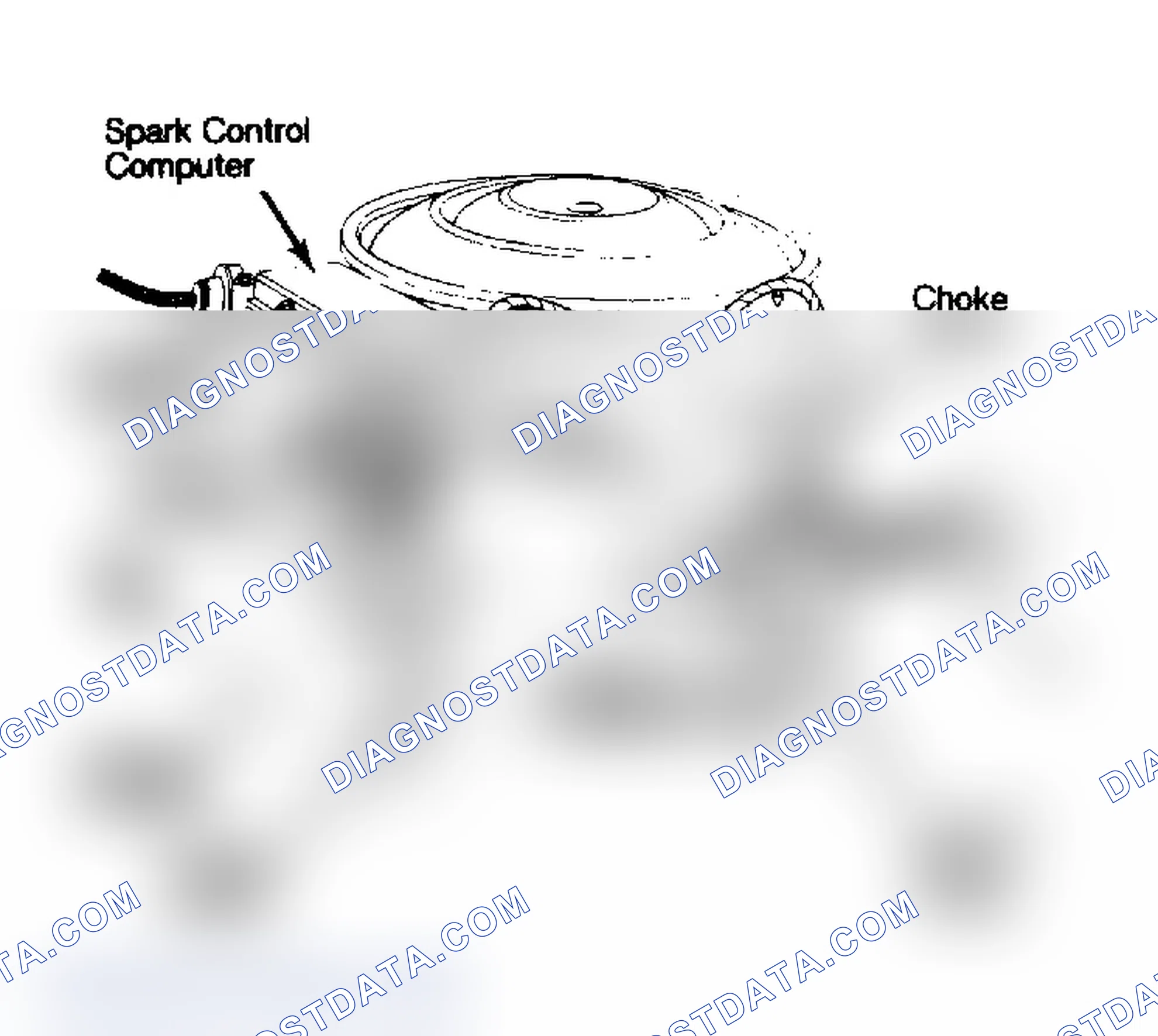 Scheme 44: Location of Data Sensors on 5.2L Engine (Rear View)