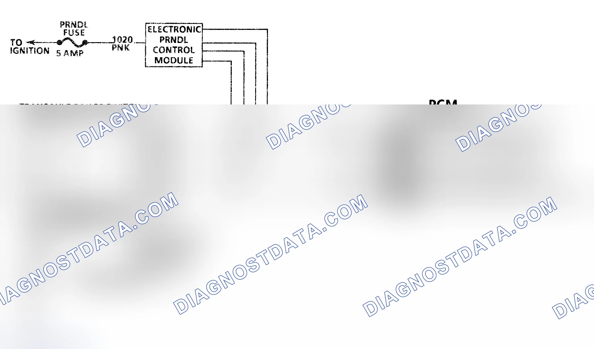 Scheme 67: Code 28 Schematic (3.1L) Transmission Range Pressure Switch