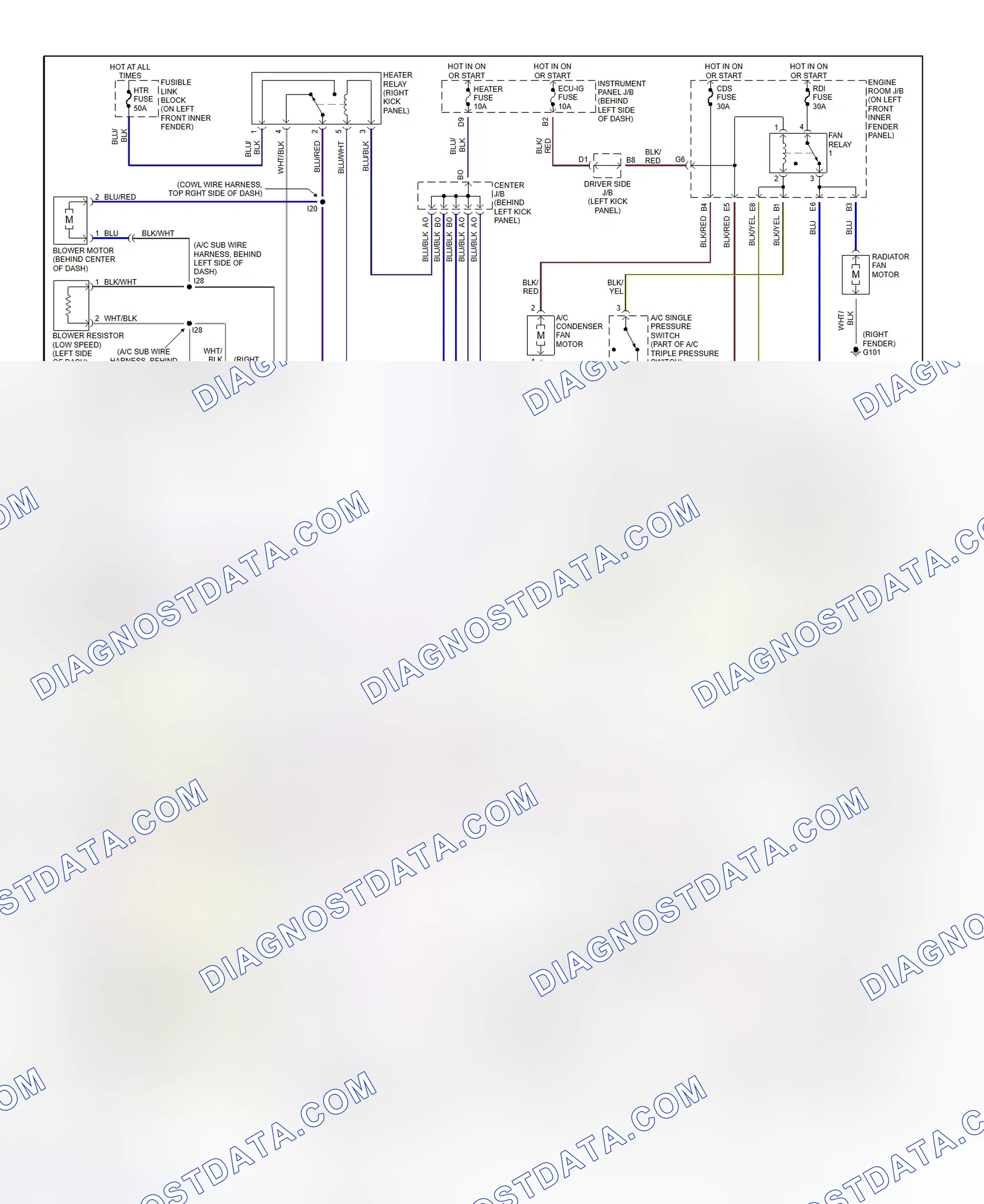 Scheme 2: Automatic A/C-Heater System Wiring Diagram (2 Of 2)