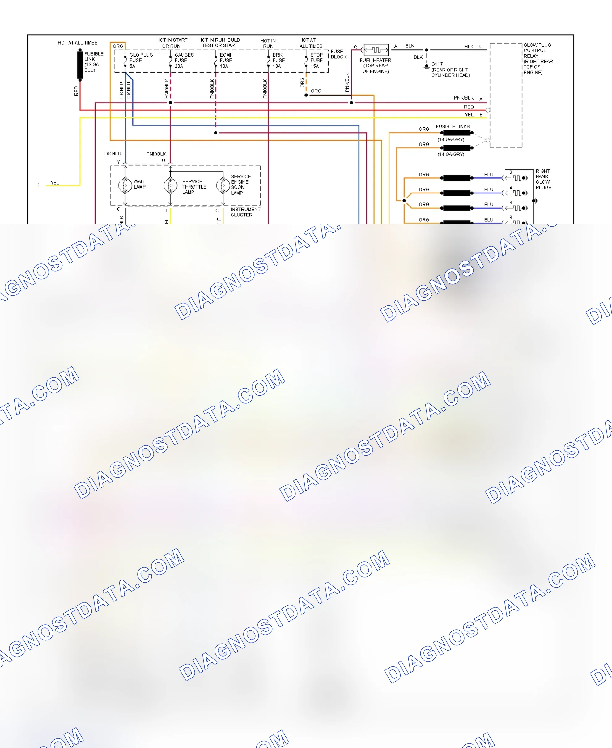 Scheme 240: Wiring Diagram (Pickup, Sierra Pickup & Van - 6.5L VIN P - 2 Of 2)