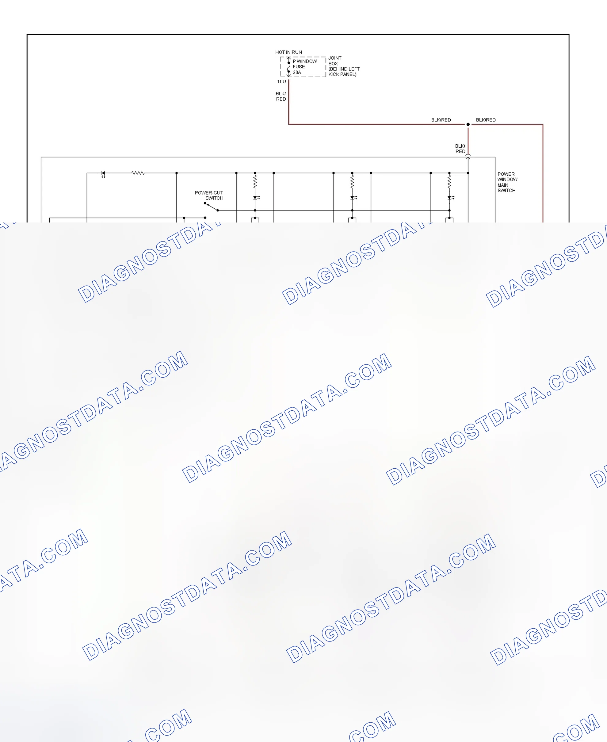Scheme 4: Power Window System Wiring Diagram (Millenia)