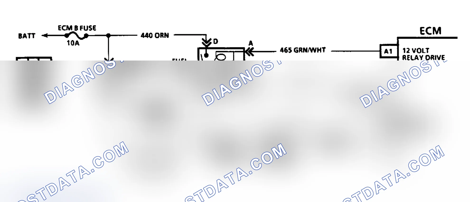 Scheme 97: CODE 54, FUEL PUMP CIRCUIT