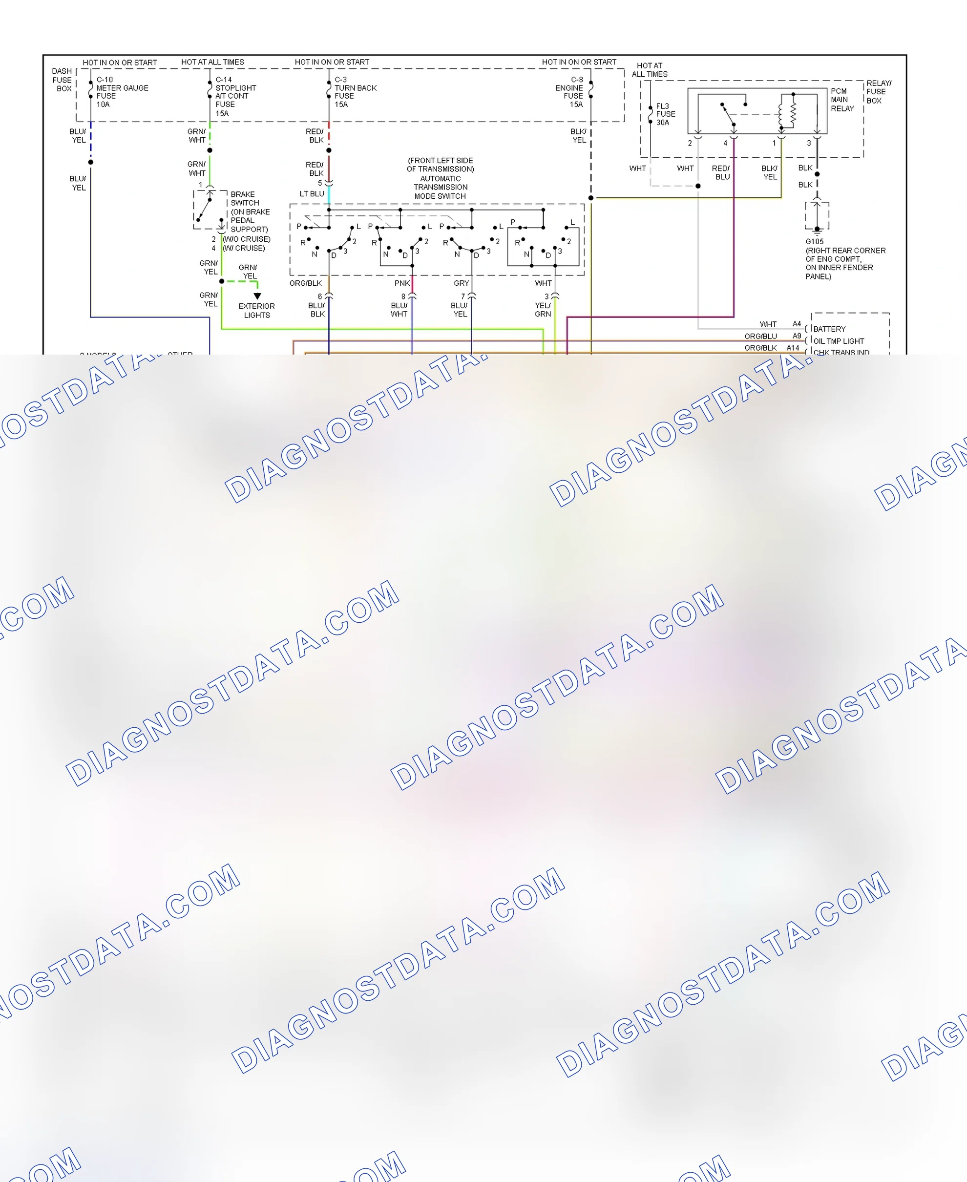 Scheme 46: Transmission Wiring Diagram (1998 Trooper)