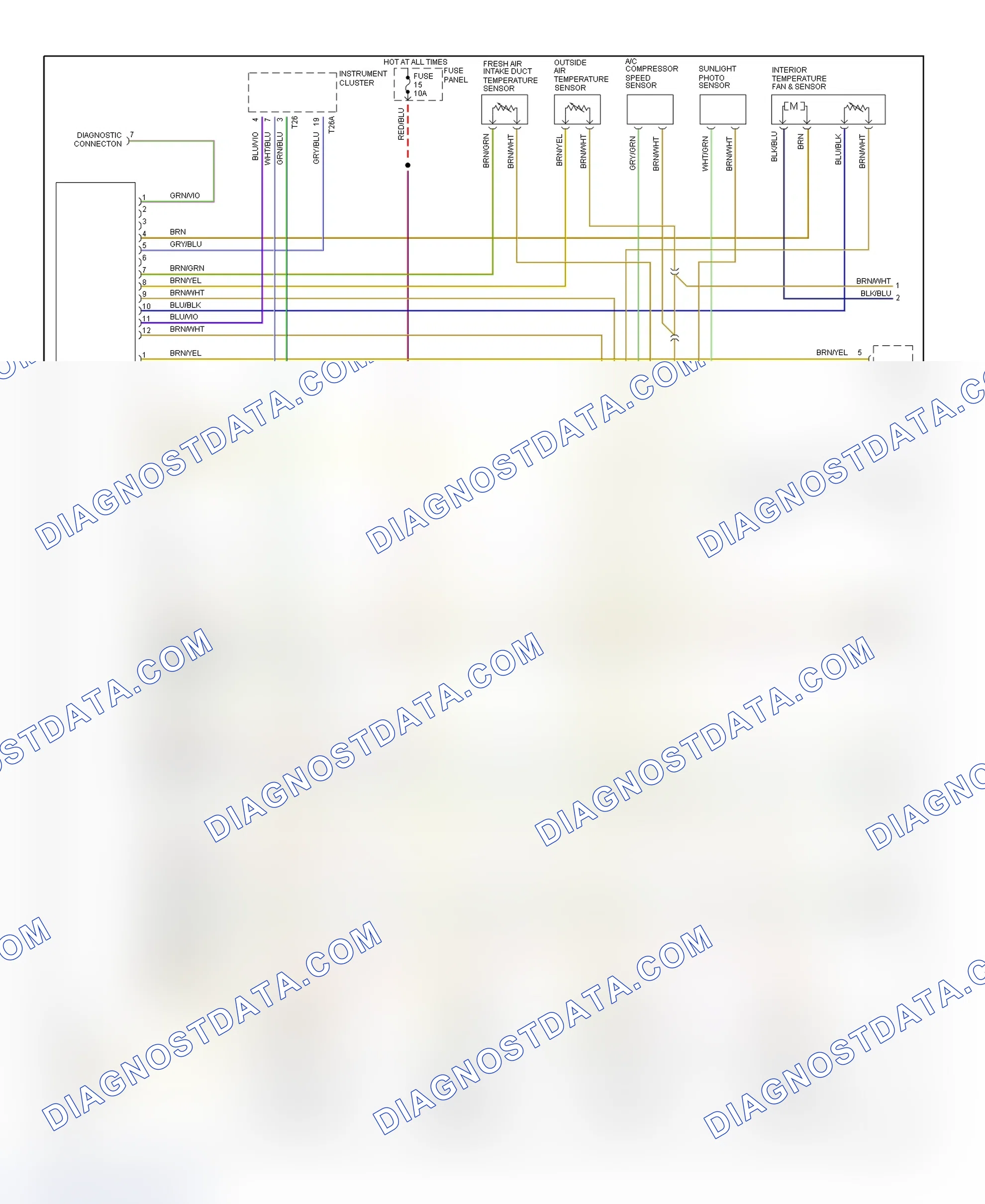 Scheme 12: Automatic A/C-Heater System Wiring Diagram (1 Of 2)