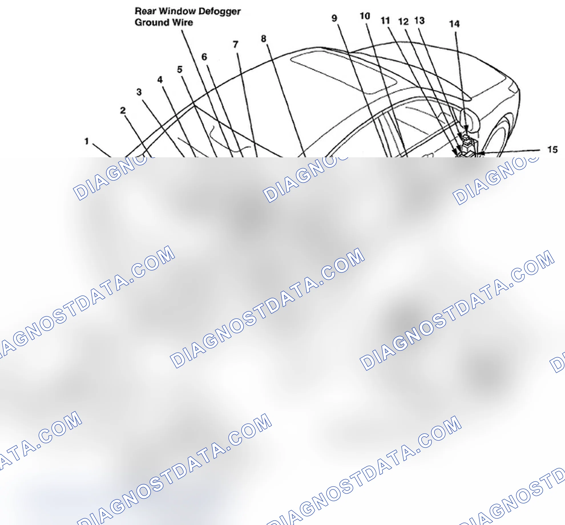 Scheme 533: Identifying Rear Window Defogger Ground Wire (Page 203-49)