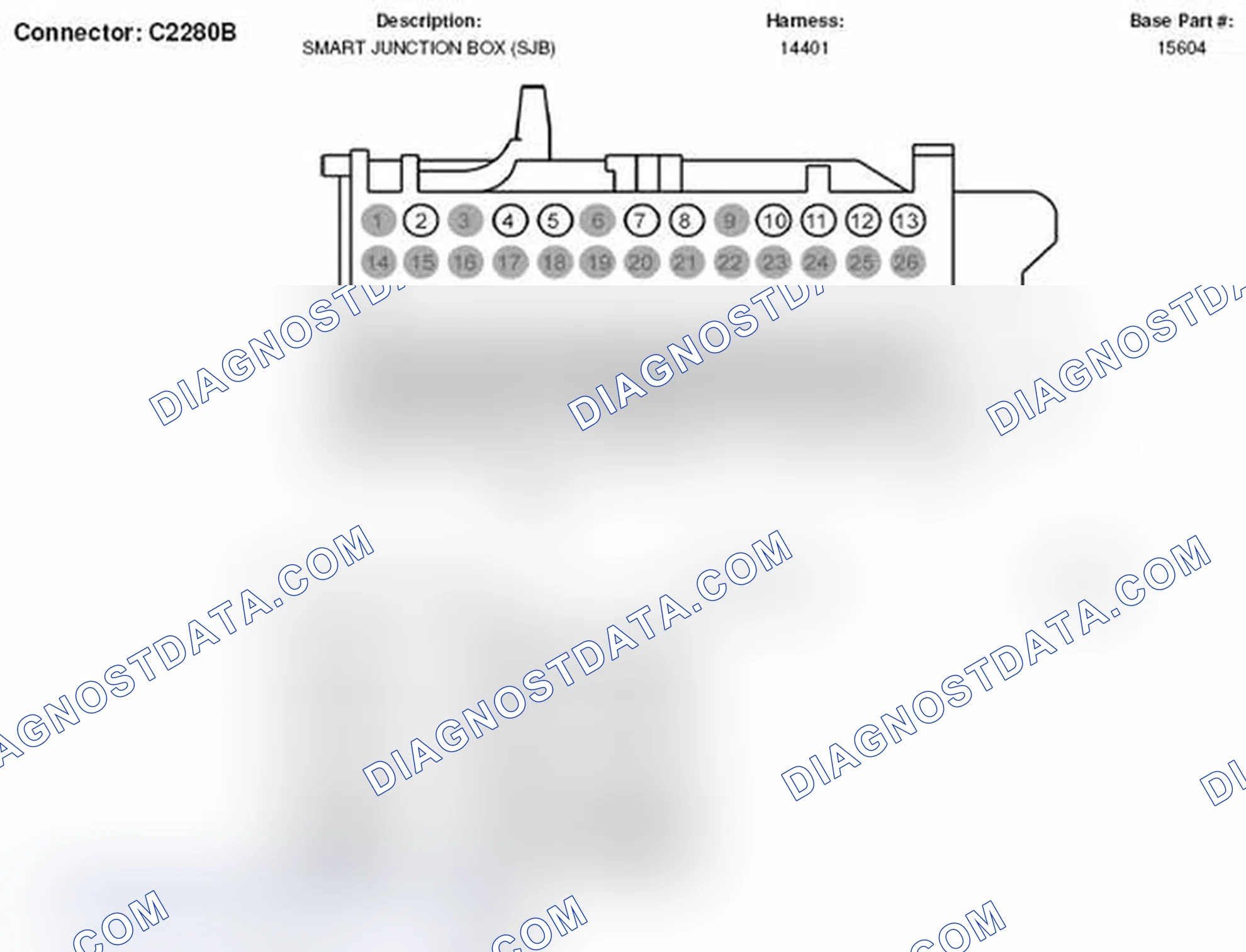 Scheme 239: Smart Junction Box (1 Of 2) Connector End View (C2280B) (1 Of 2)