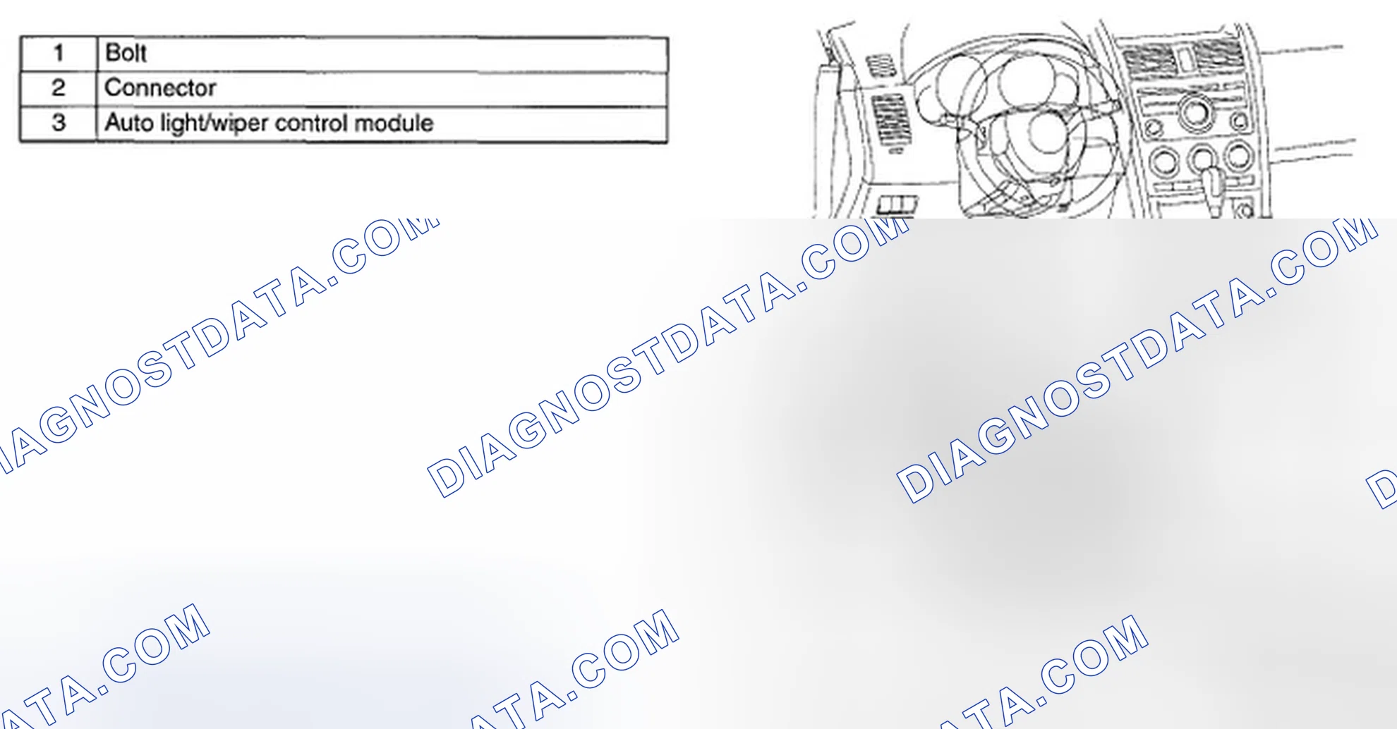 Scheme 50: AUTO LIGHT/WIPER CONTROL MODULE REMOVAL/INSTALLATION