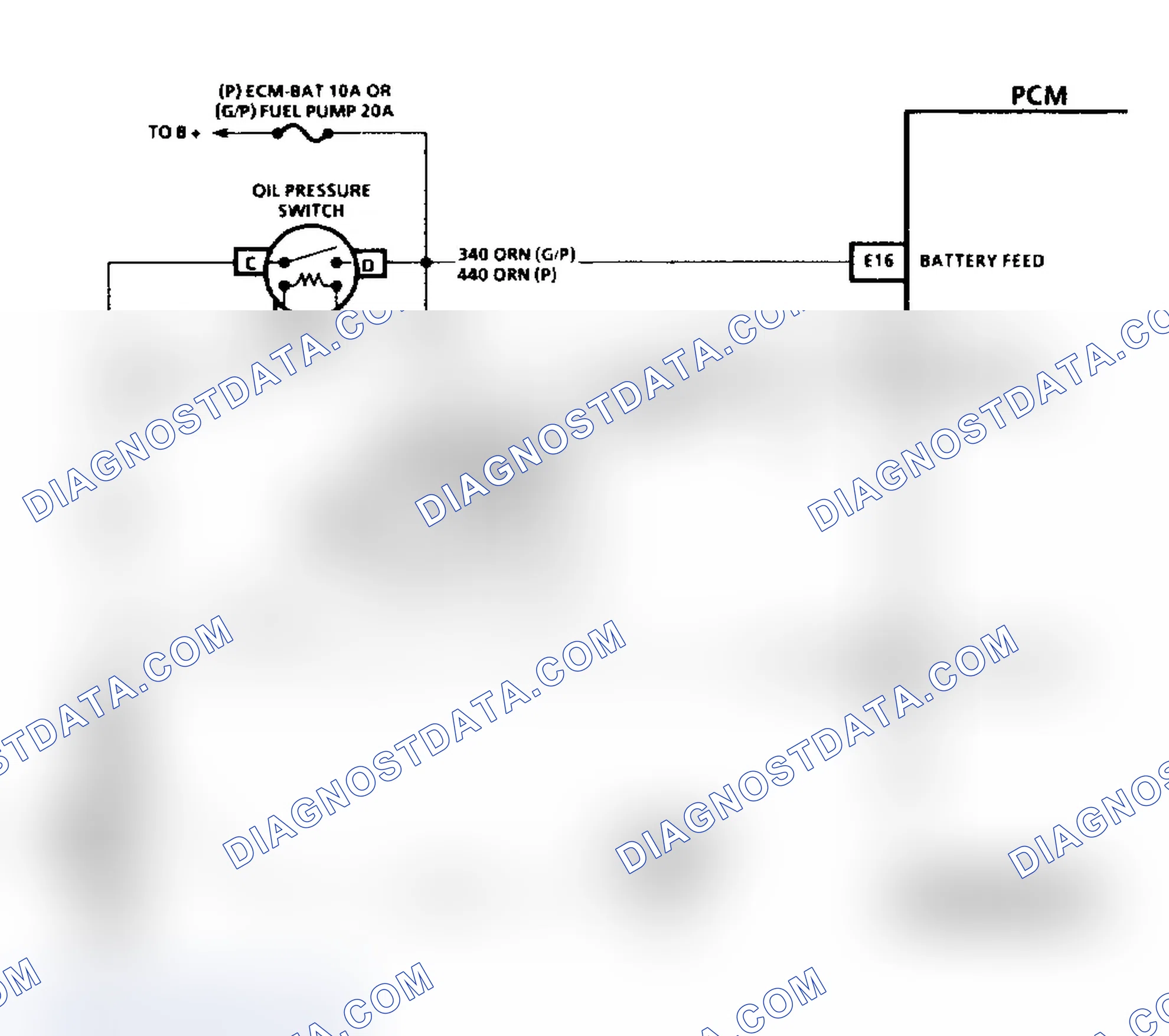 Scheme 88: Code 54 Schematic ("P" Series A/T) Fuel Pump Circuit