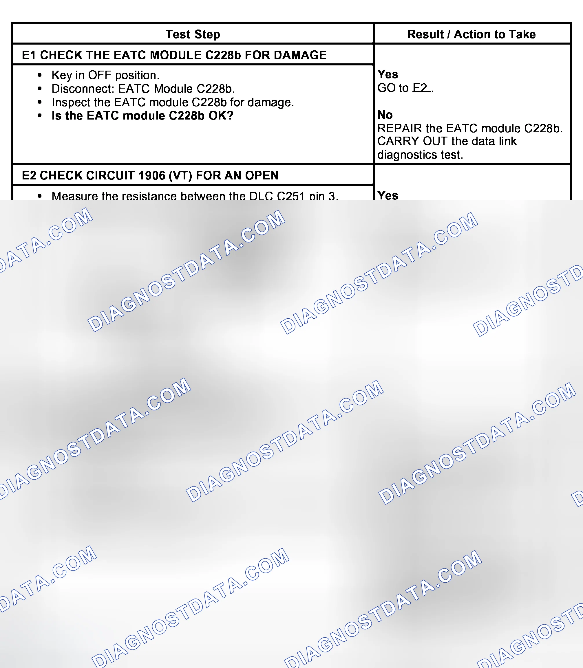 Scheme 10: PINPOINT TEST E: THE ELECTRONIC AUTOMATIC TEMPERATURE CONTROL (EATC) MODULE DOES NOT RESPOND TO THE